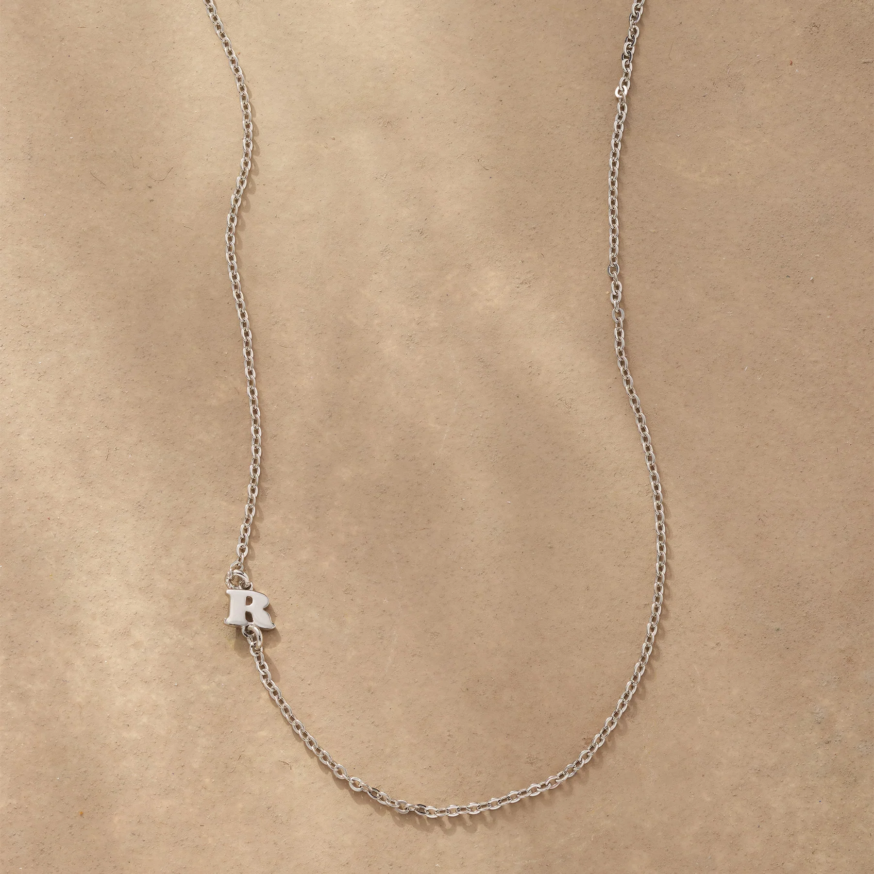 Silver Initial Spark Necklace