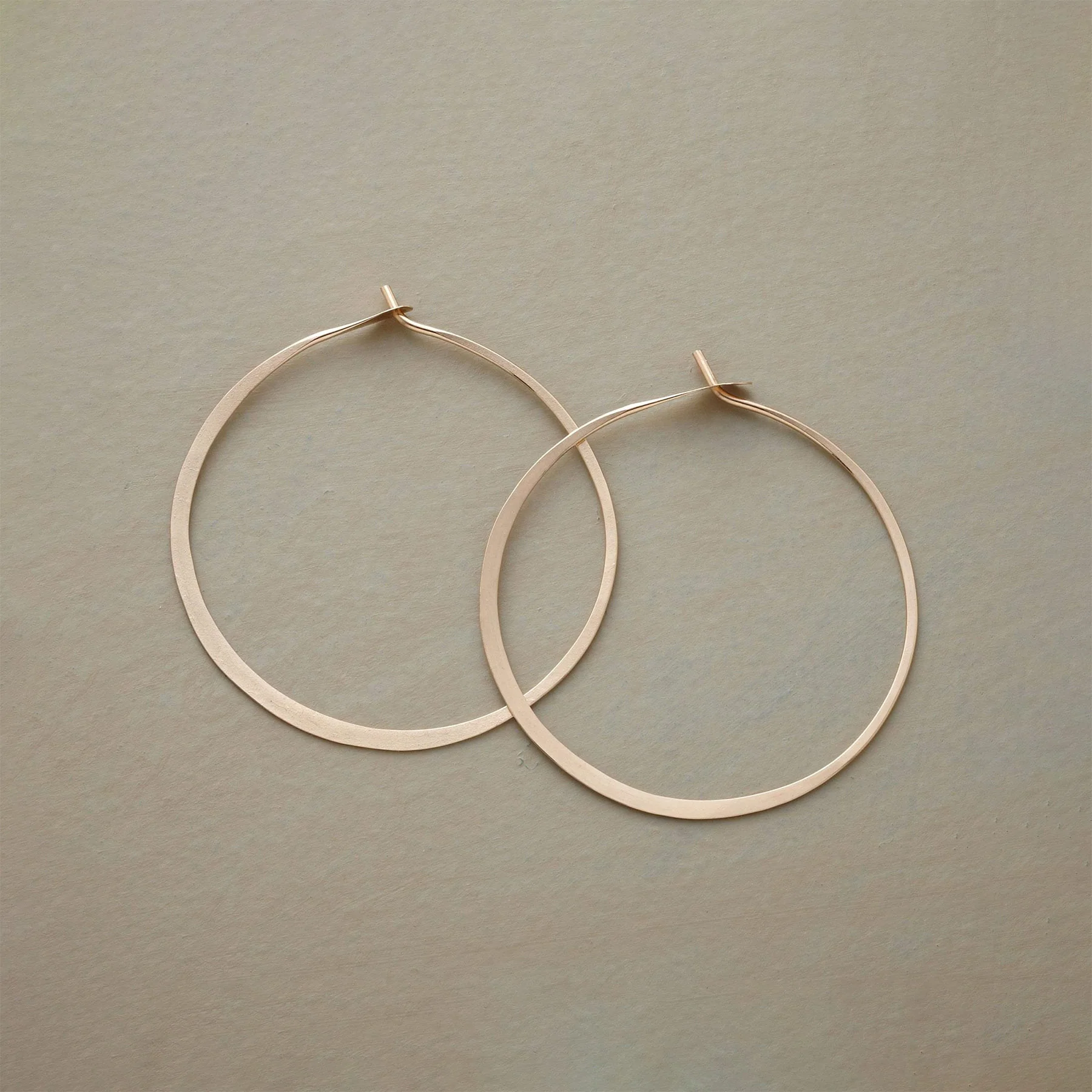 Gold Hand Forged Gypsy Hoops