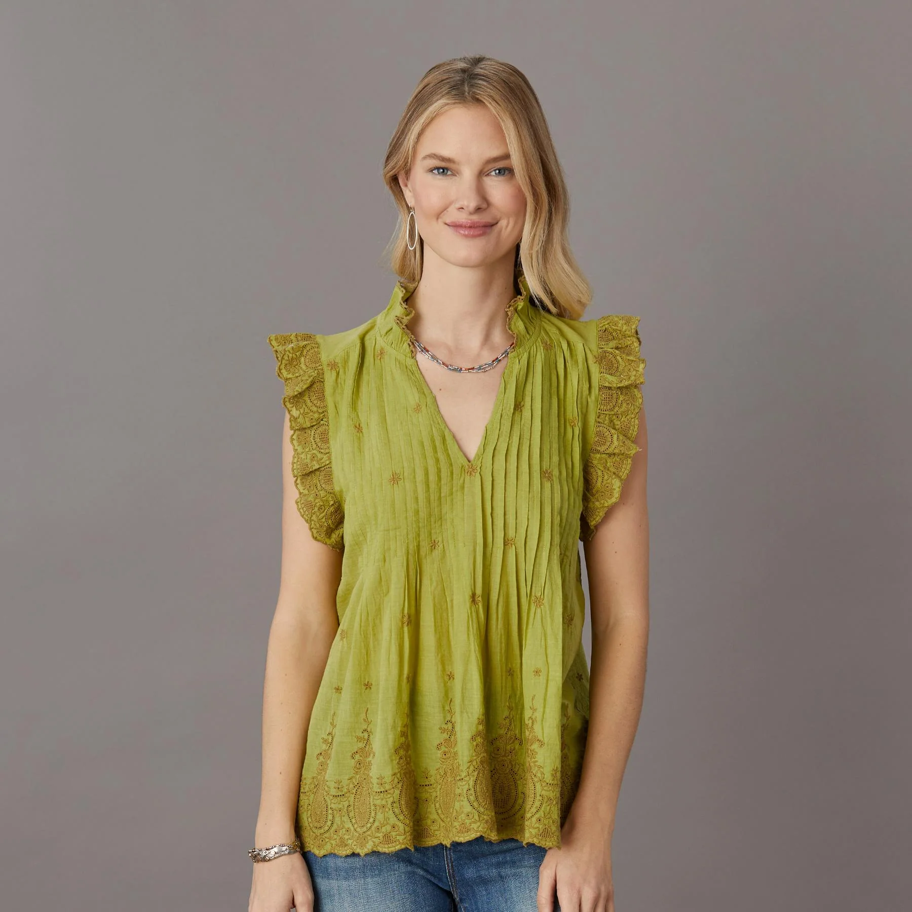 Maria Ruffle Top, Petite