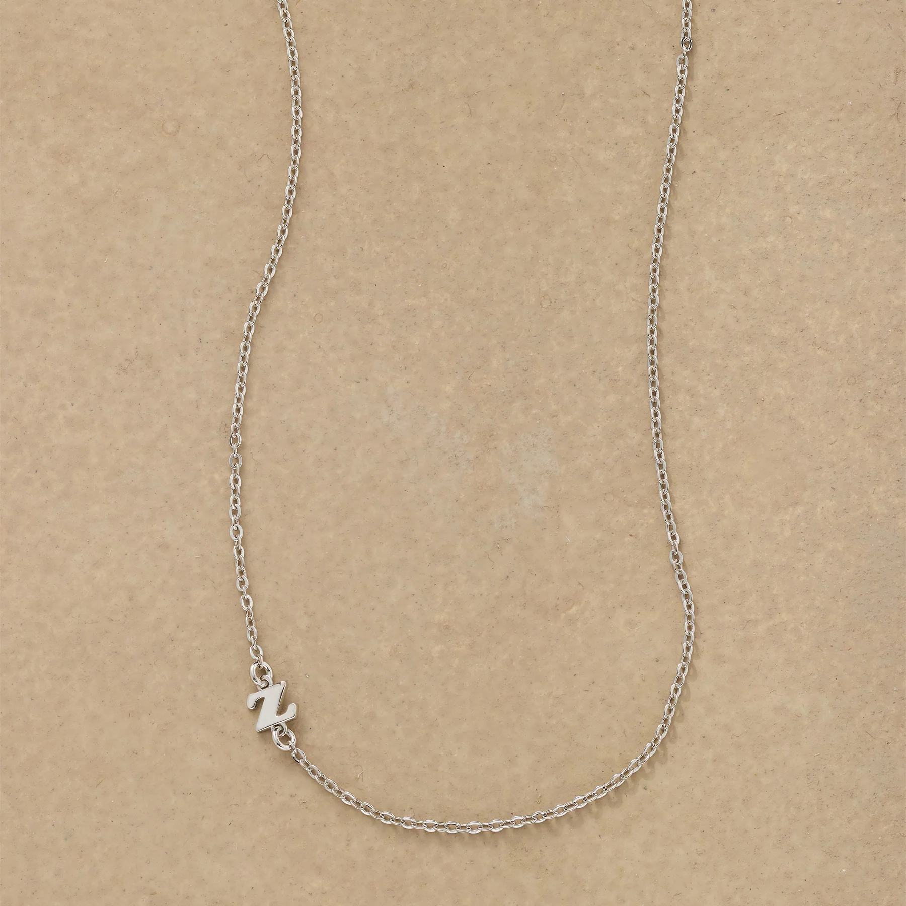 Silver Initial Spark Necklace