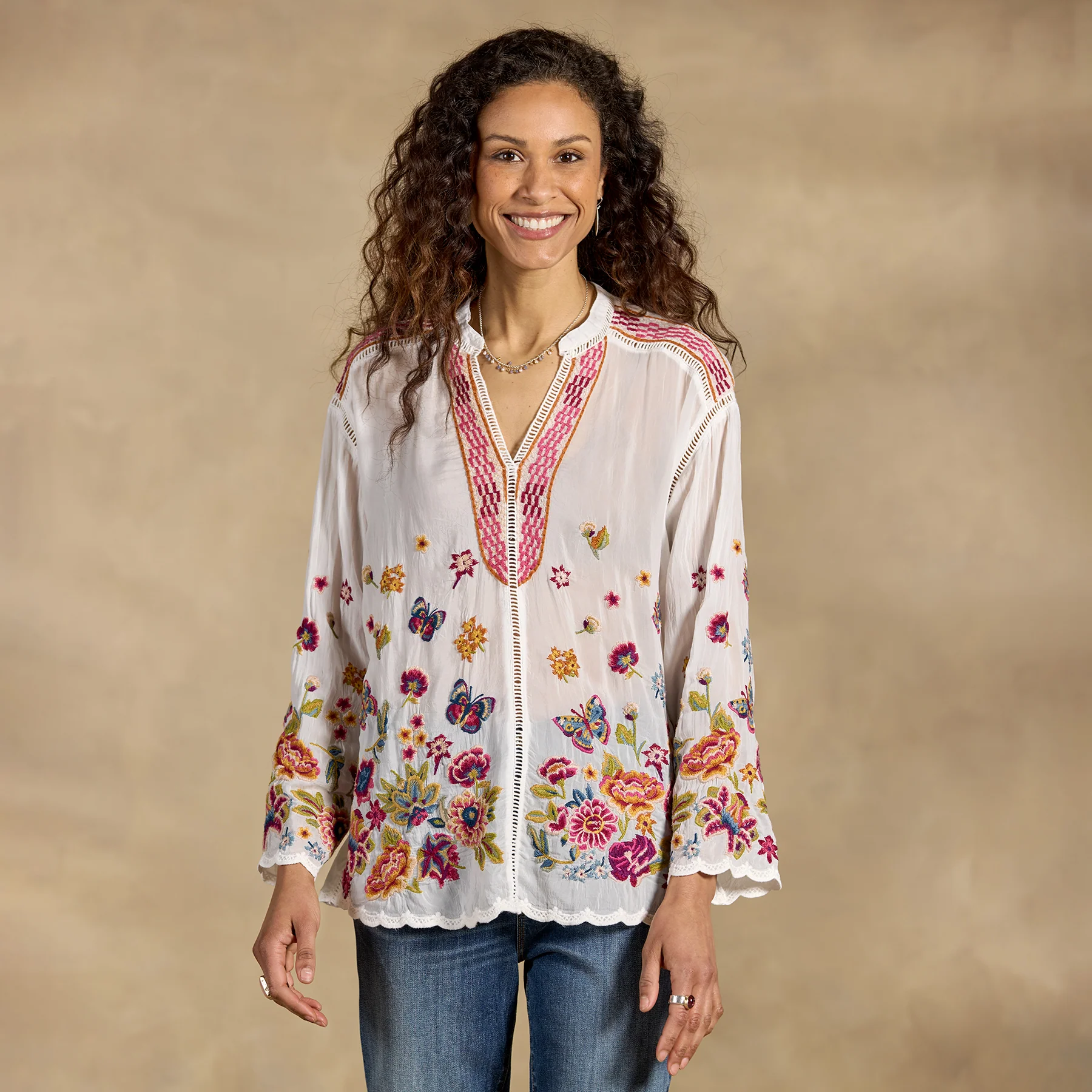 Maude Embroidered Top