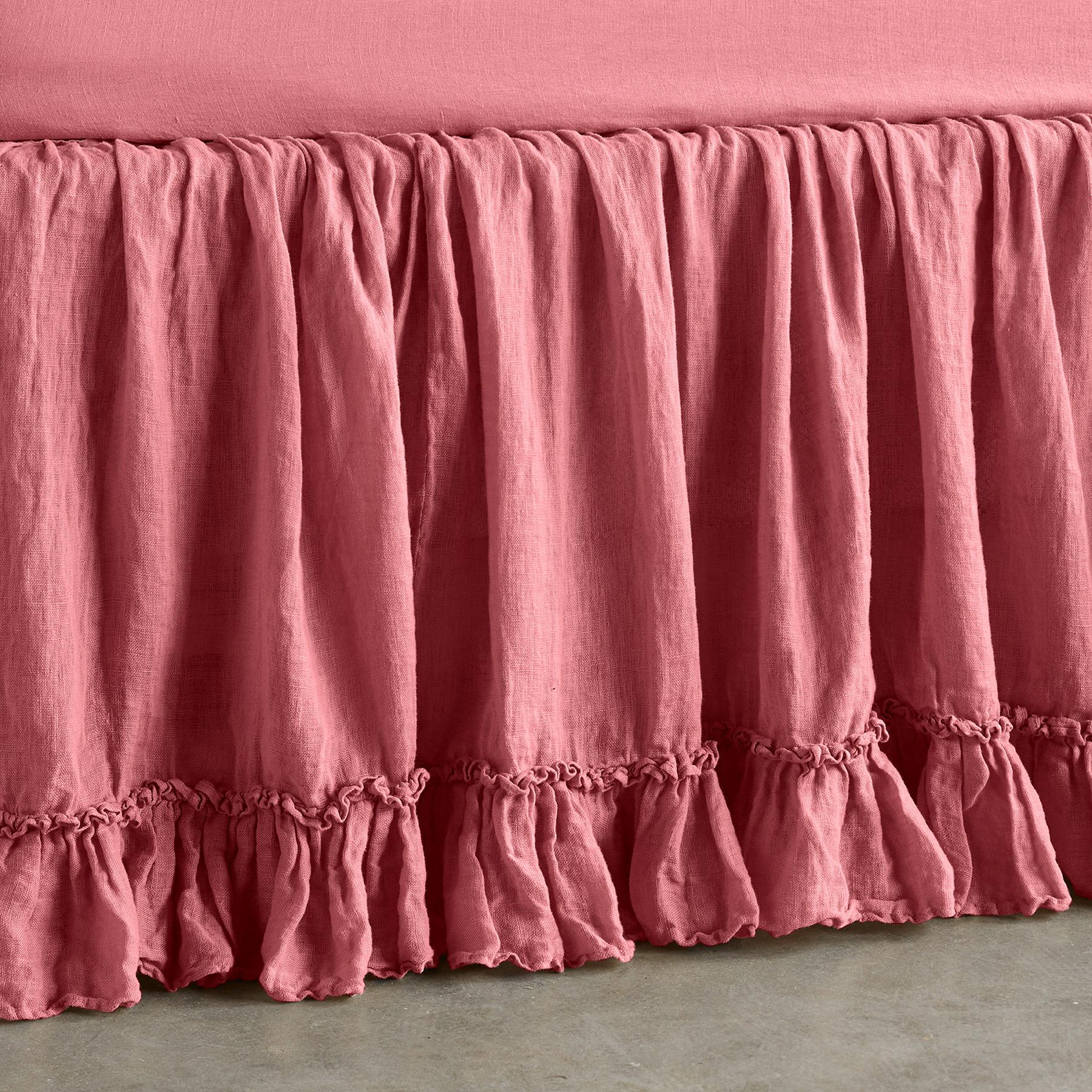 Gossamer Linen Ruffle Bedskirt