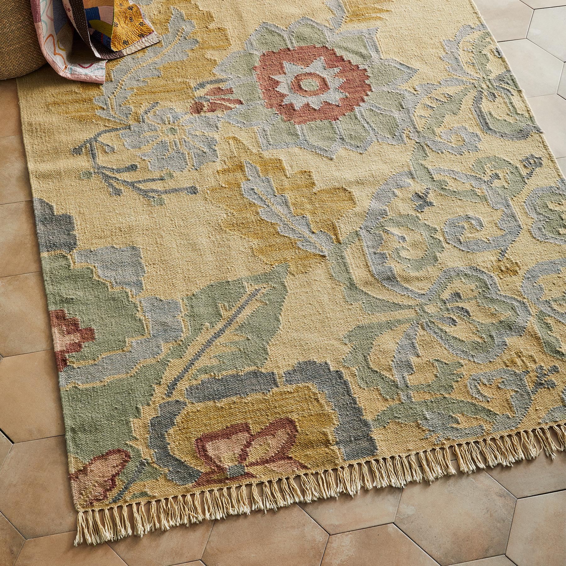 Passion Flower Kilim Rug