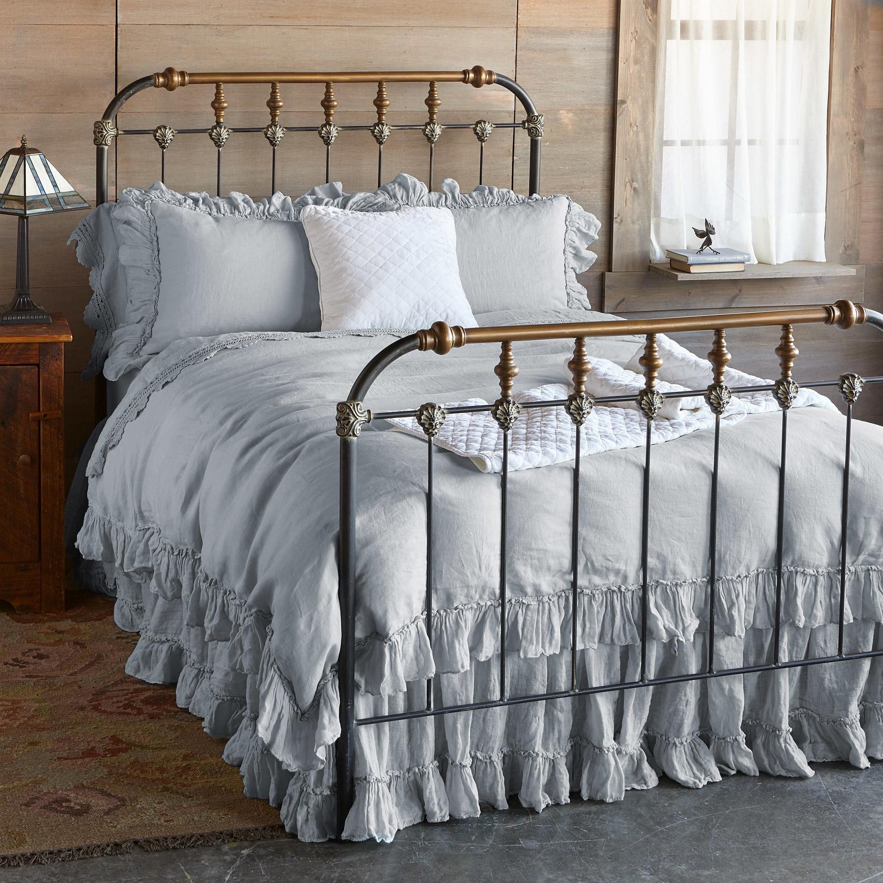 Gossamer Linen Ruffle Duvet Cover