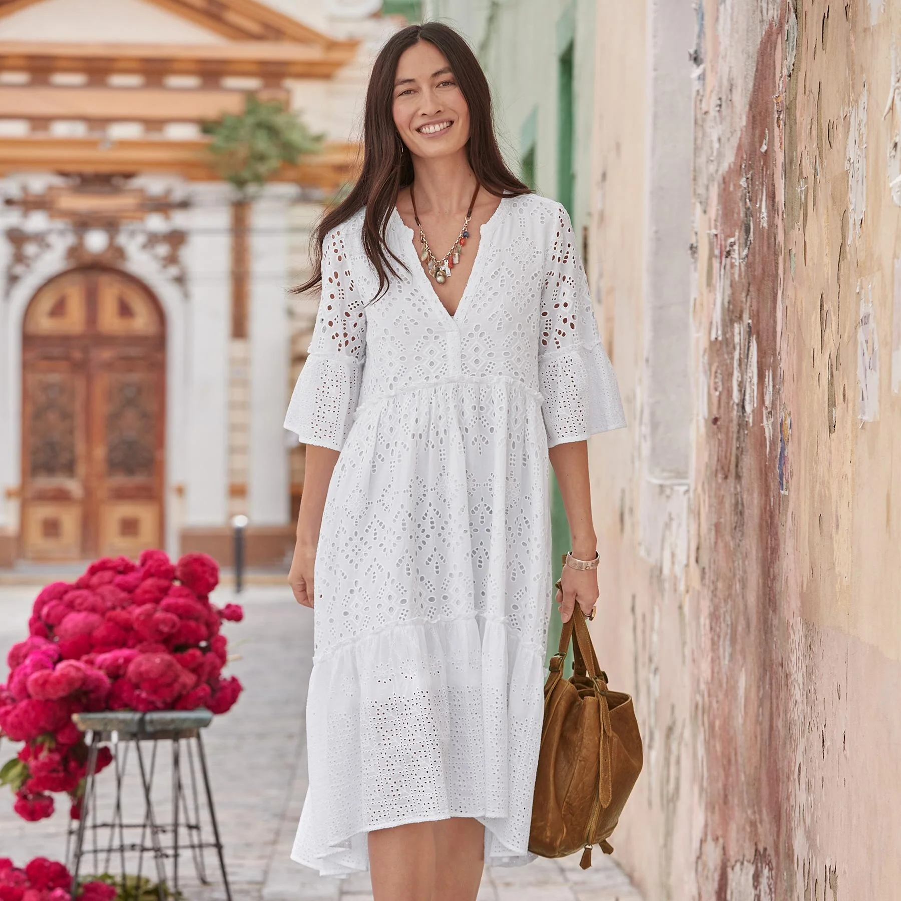 Selma Eyelet Dress Petite