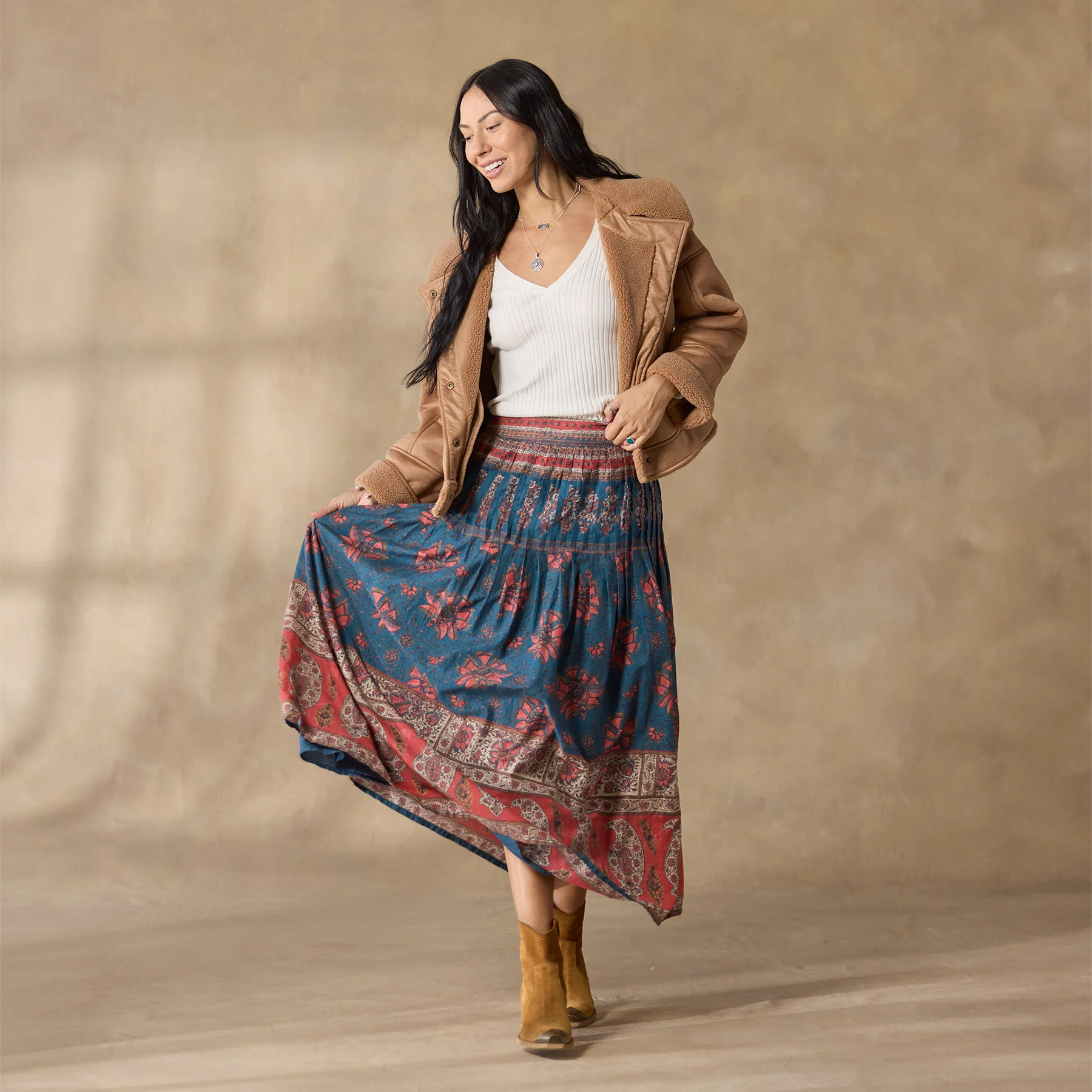 Flower Crowns Skirt, Petite