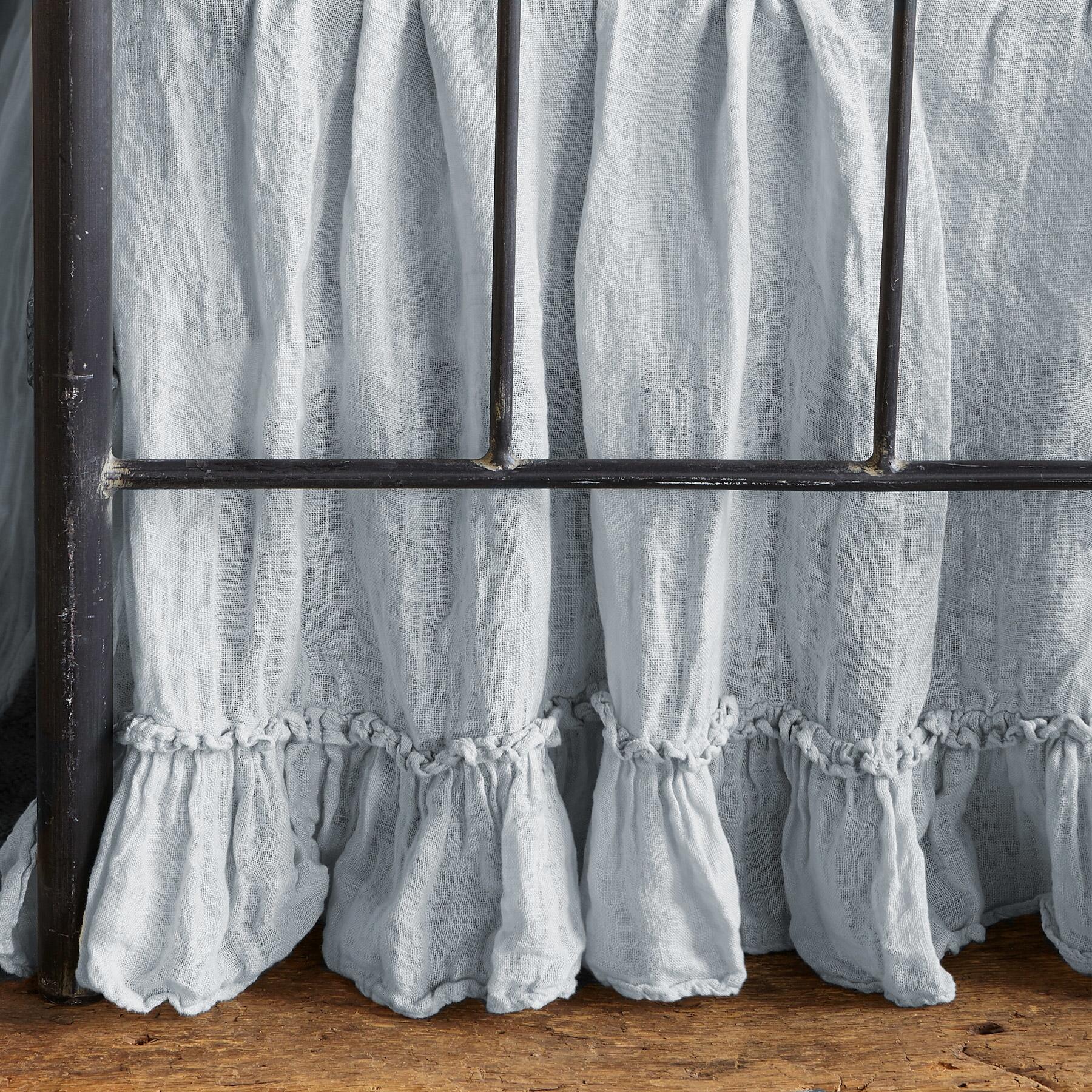 Gossamer Linen Ruffle Bedskirt