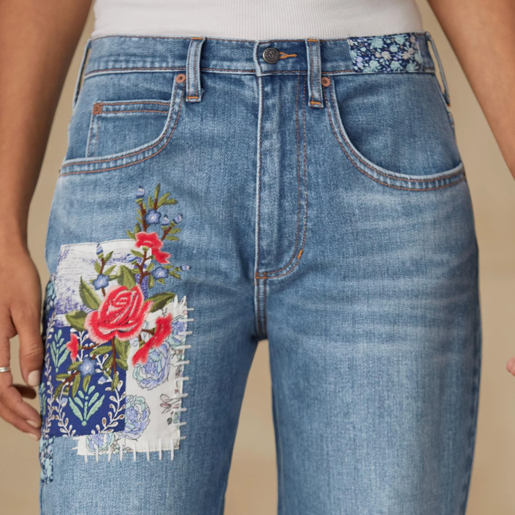 Elise Patchwork Jeans