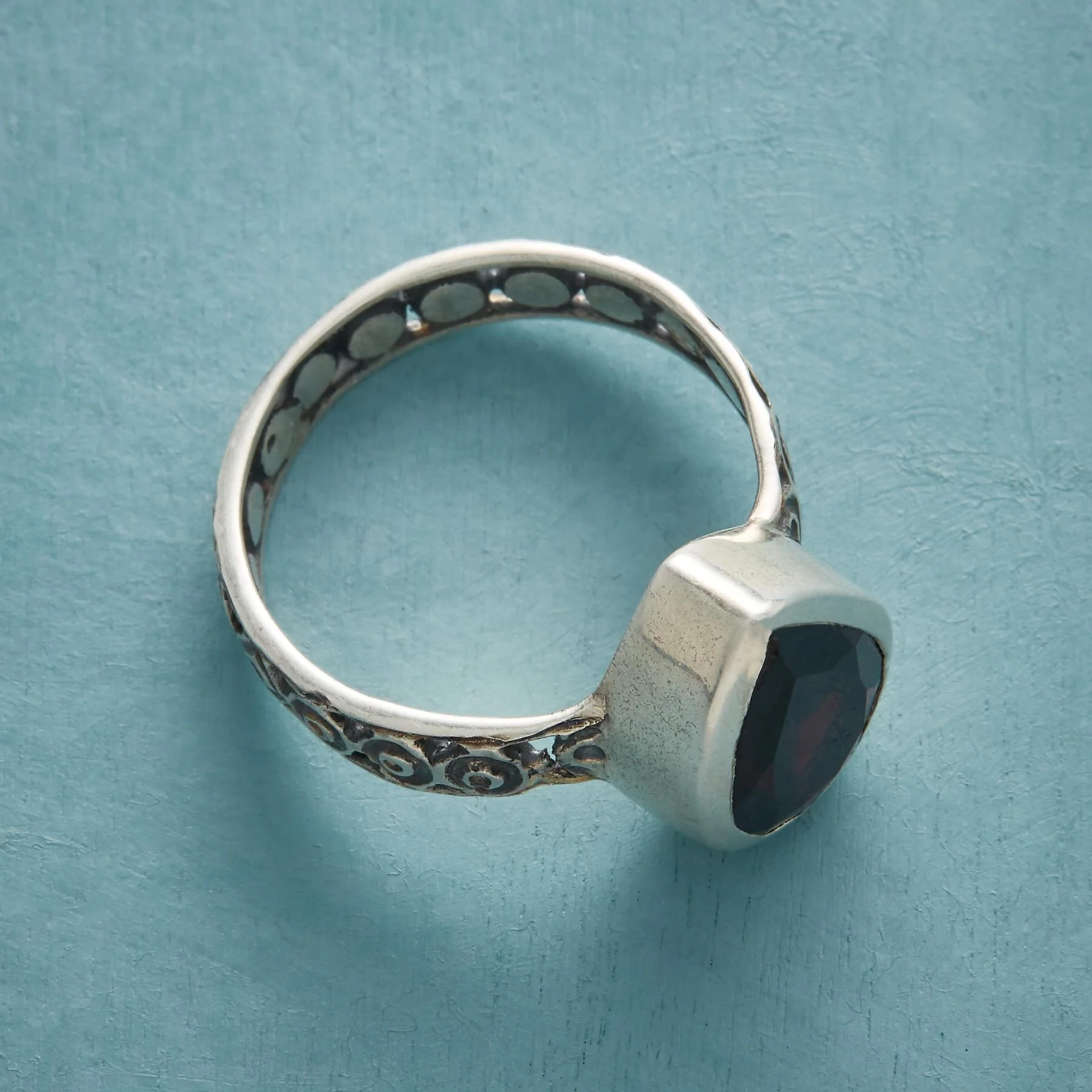 Teardrop Garnet Ring