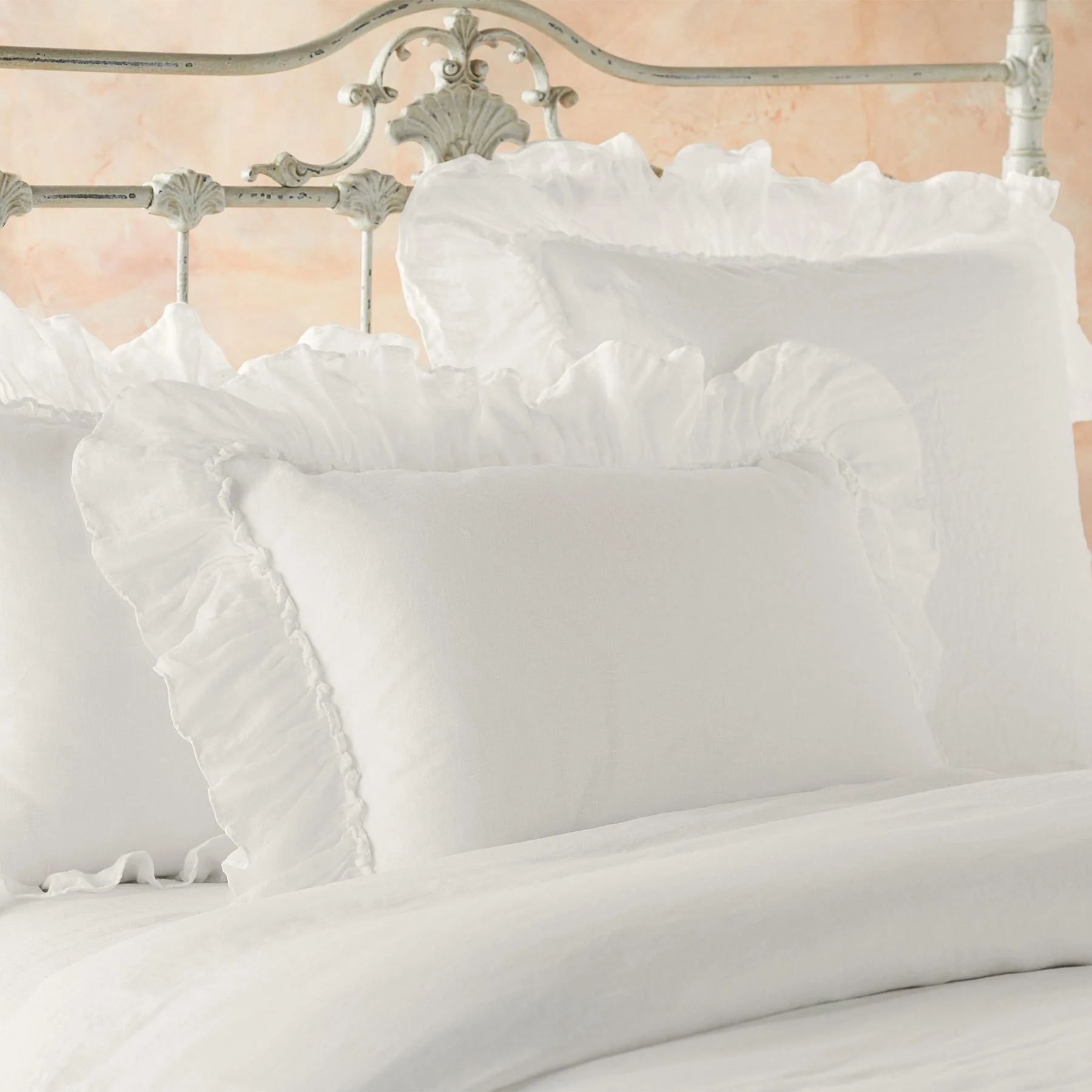 Gossamer Linen Ruffle Sham