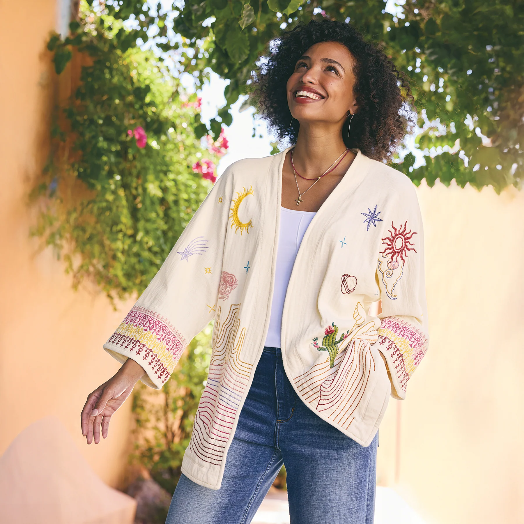 Saguaro Embroidered Kimono