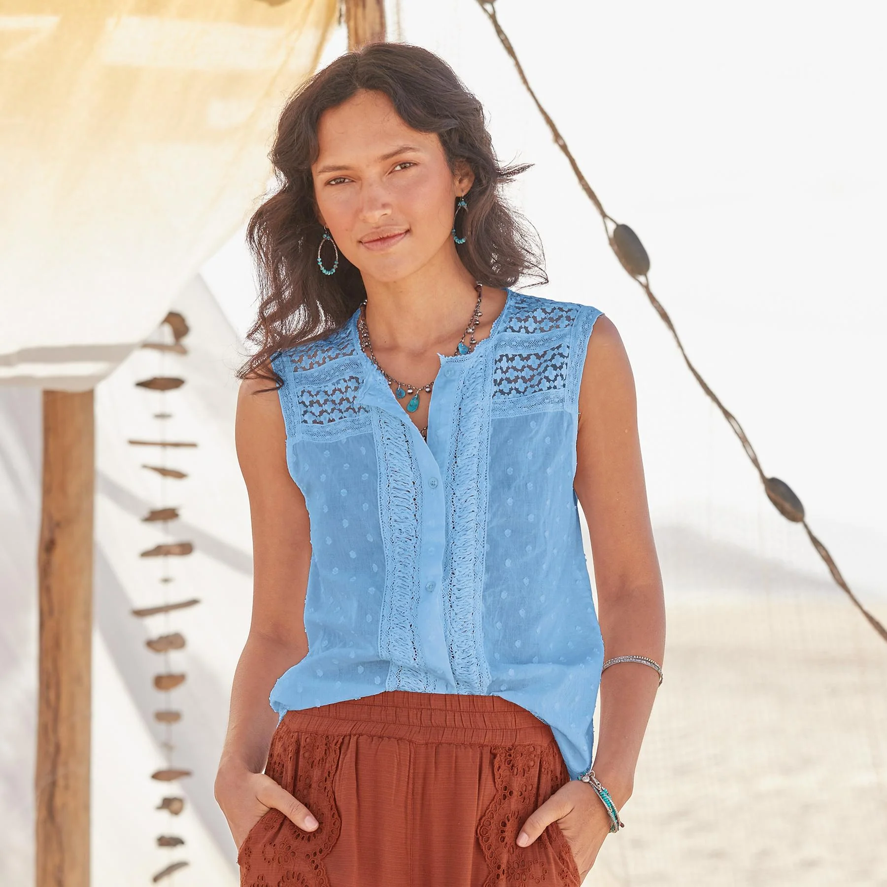 Paola Lace Shell, Petite