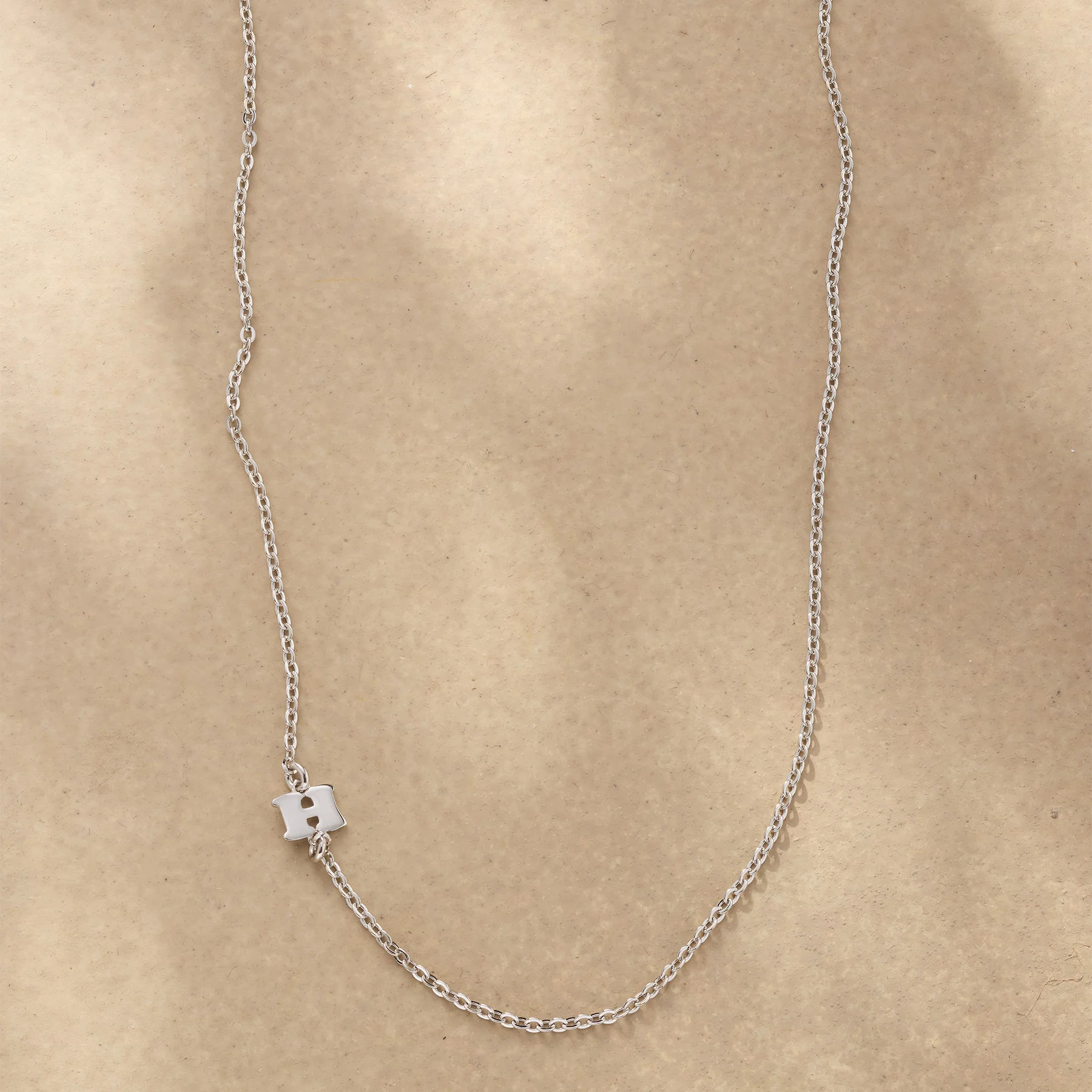 Silver Initial Spark Necklace