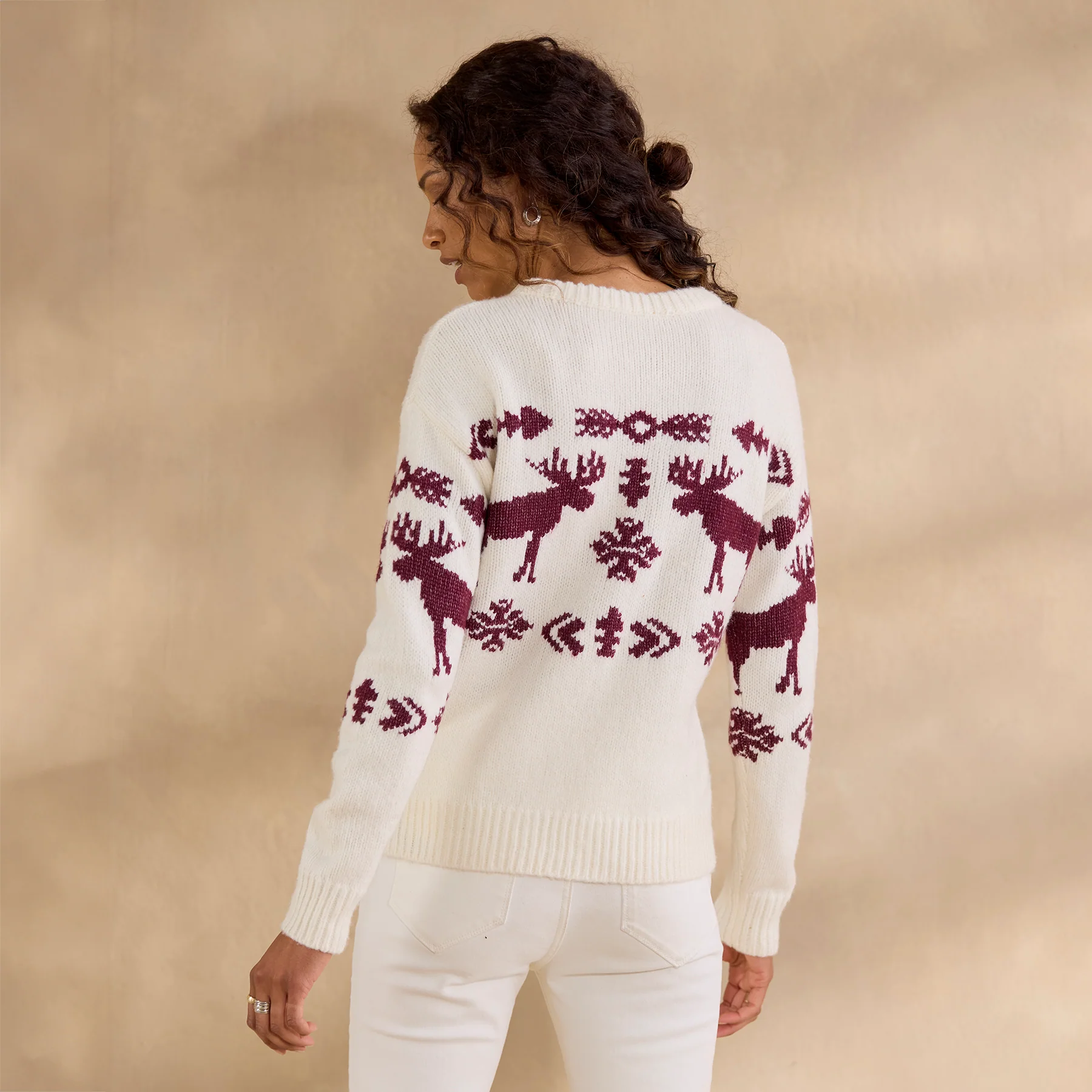 Spirited Moose Sweater, Petite