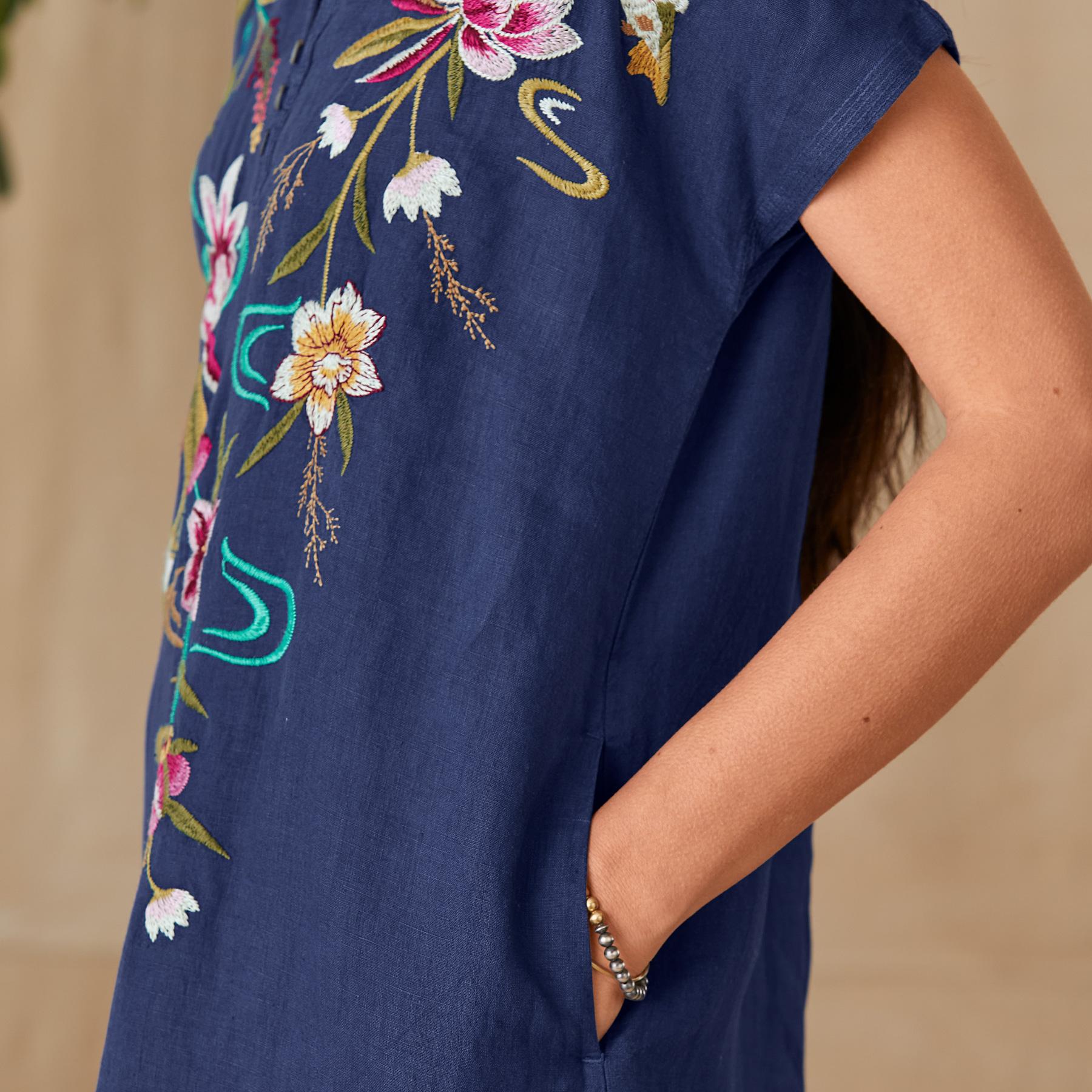 Easy Florals Tunic Dress, Petite