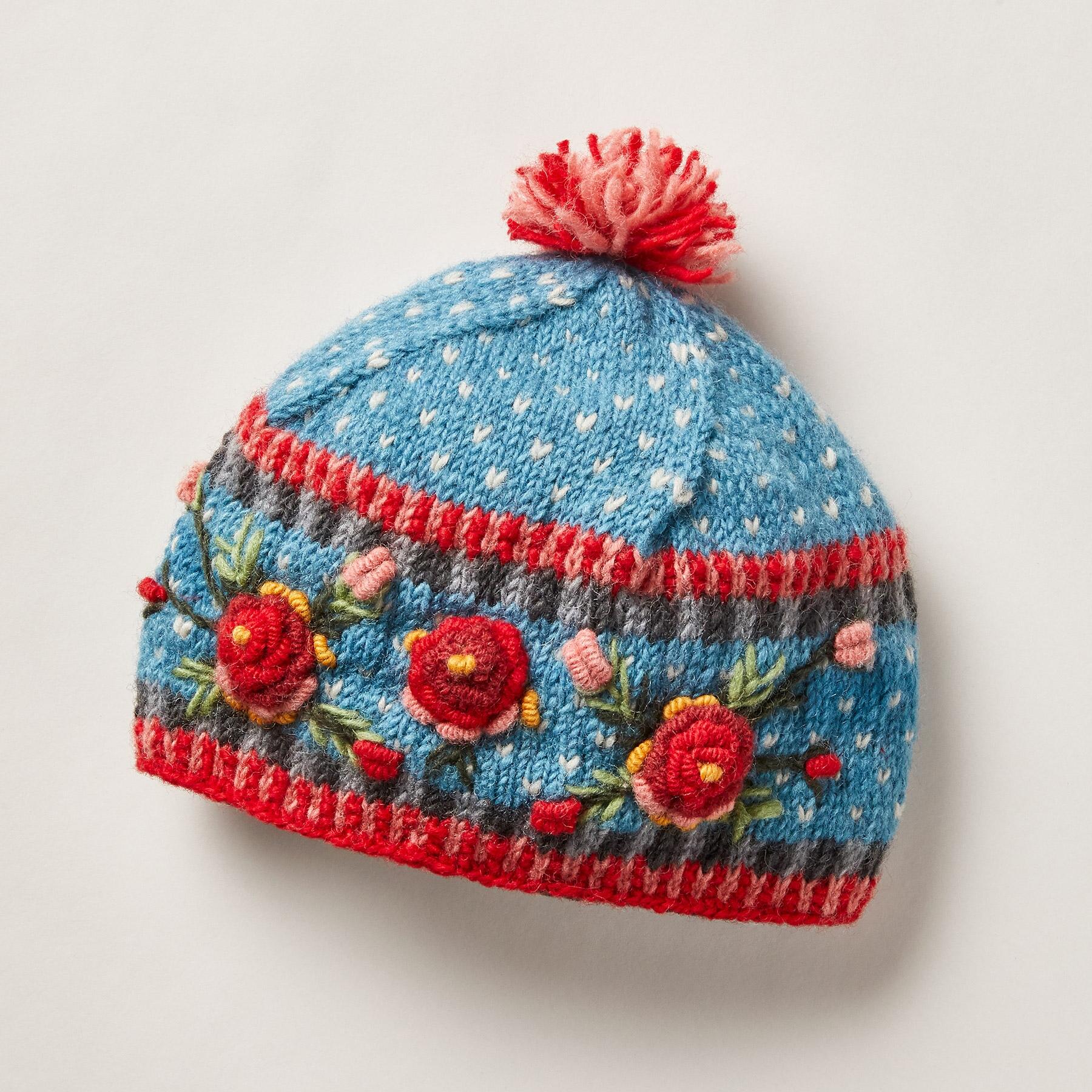 Frosty Blooms Beanie