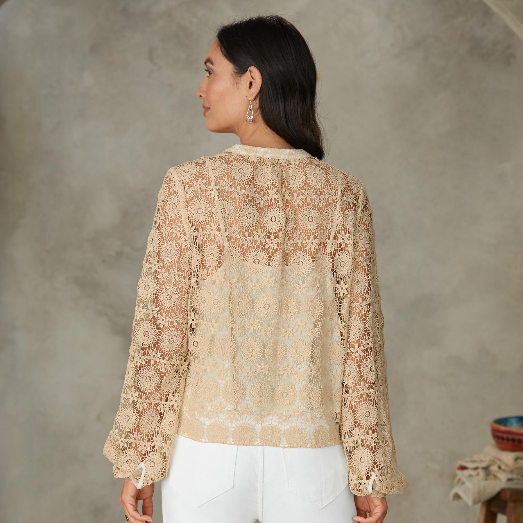 Frances Lace Button-down