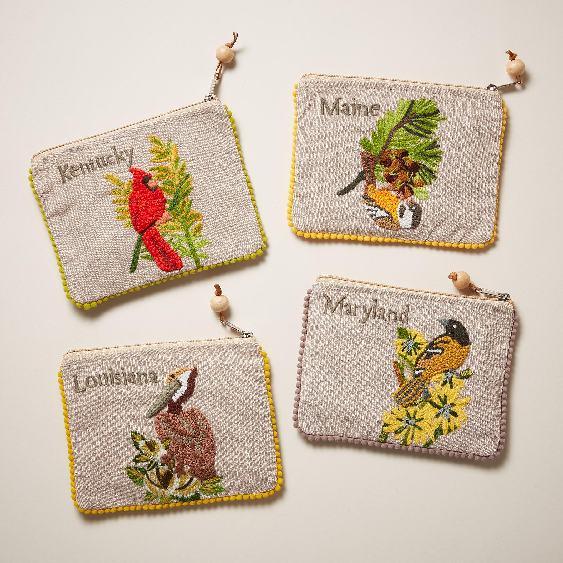 Birds Of The States Jewelry Pouches