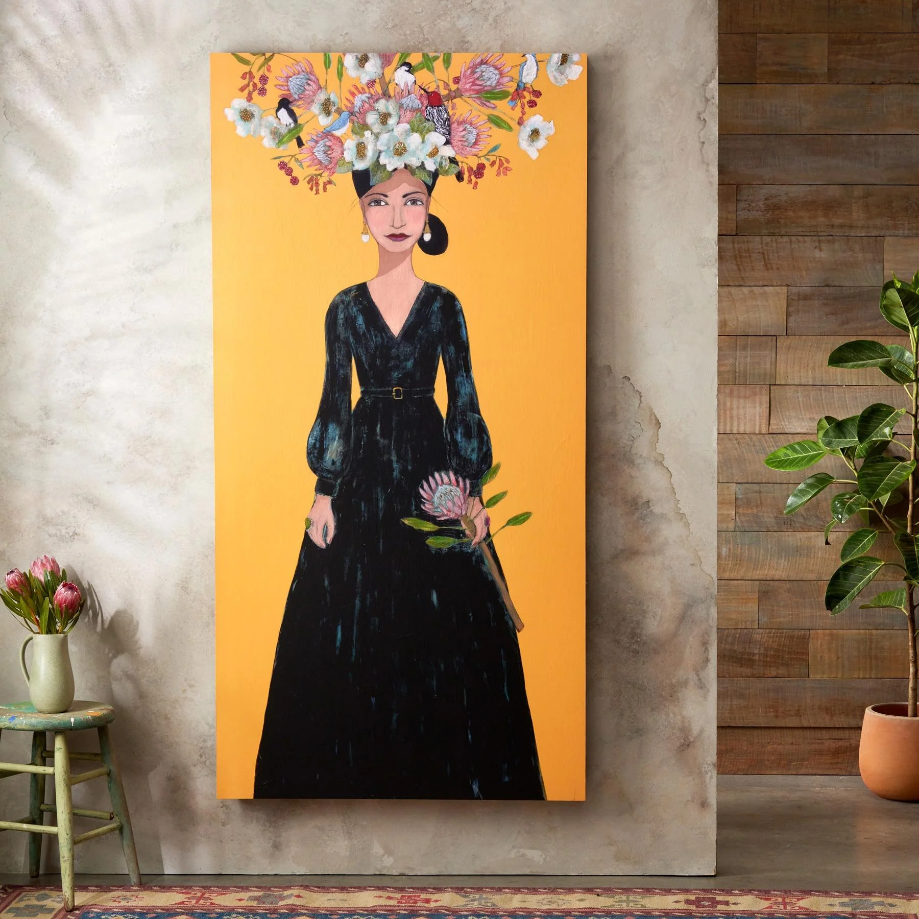 La Flor Del Sur Print On Wood