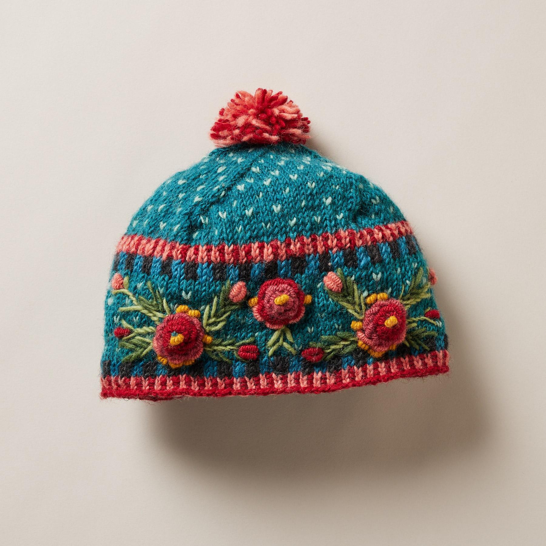 Frosty Blooms Beanie