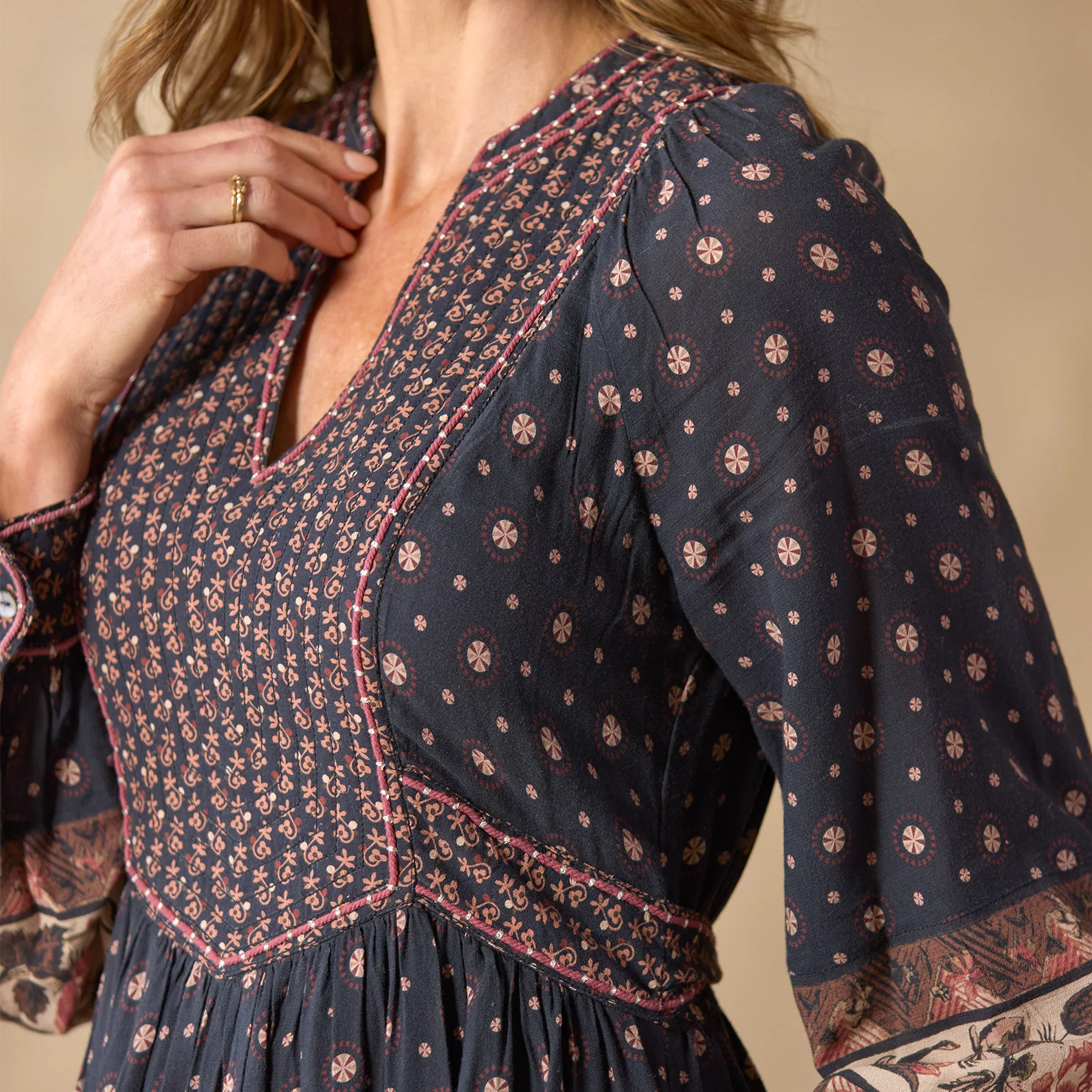 Emilia Quilted Dress, Petite