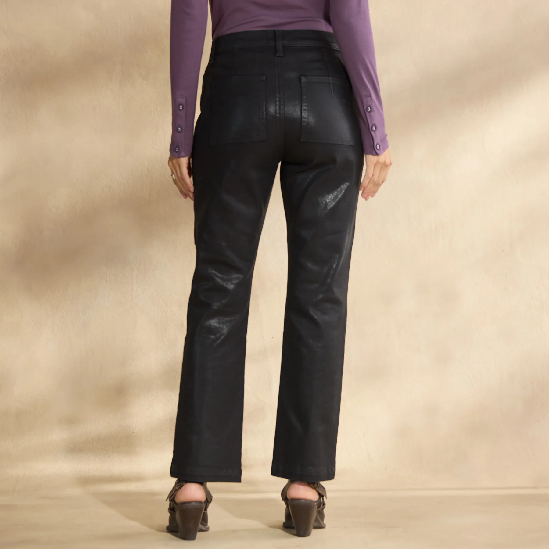 Coated Bronte Cargo Pants, Petite