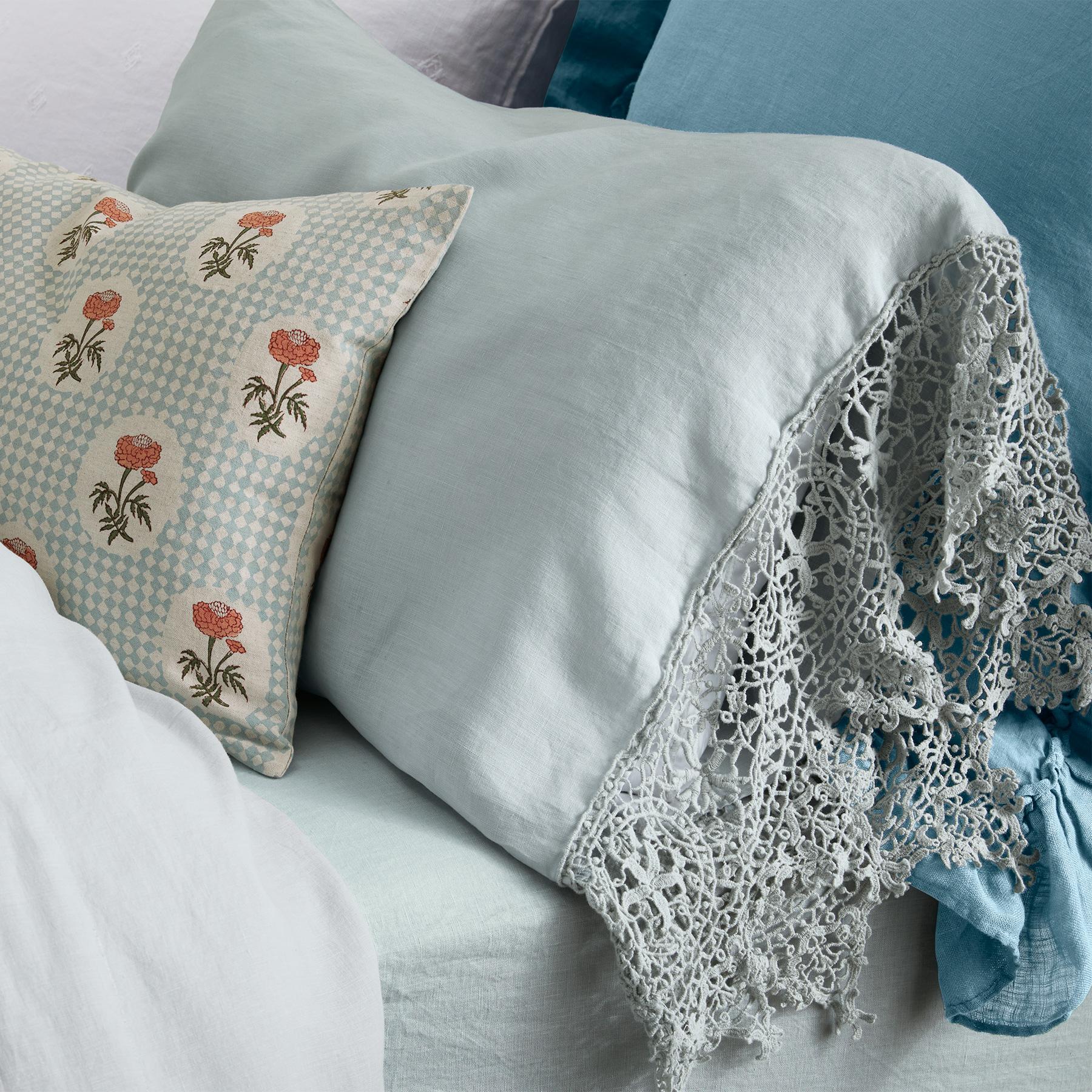 Gossamer Linen Lace Pillowcase