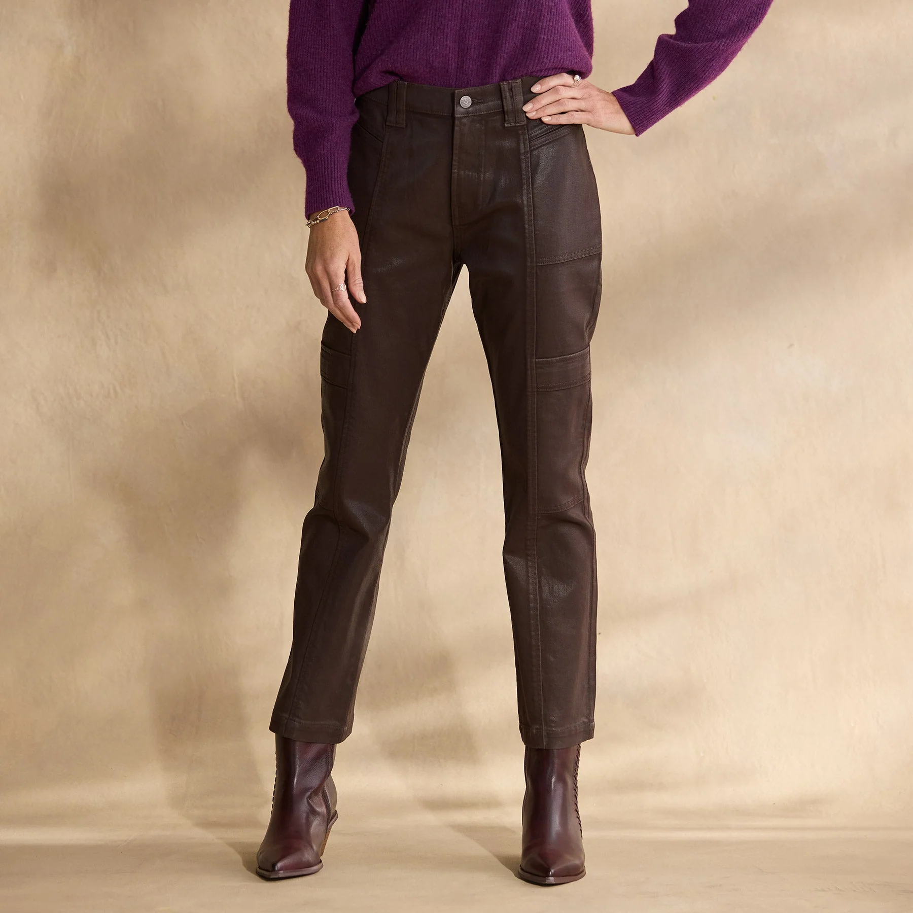 Coated Bronte Cargo Pants