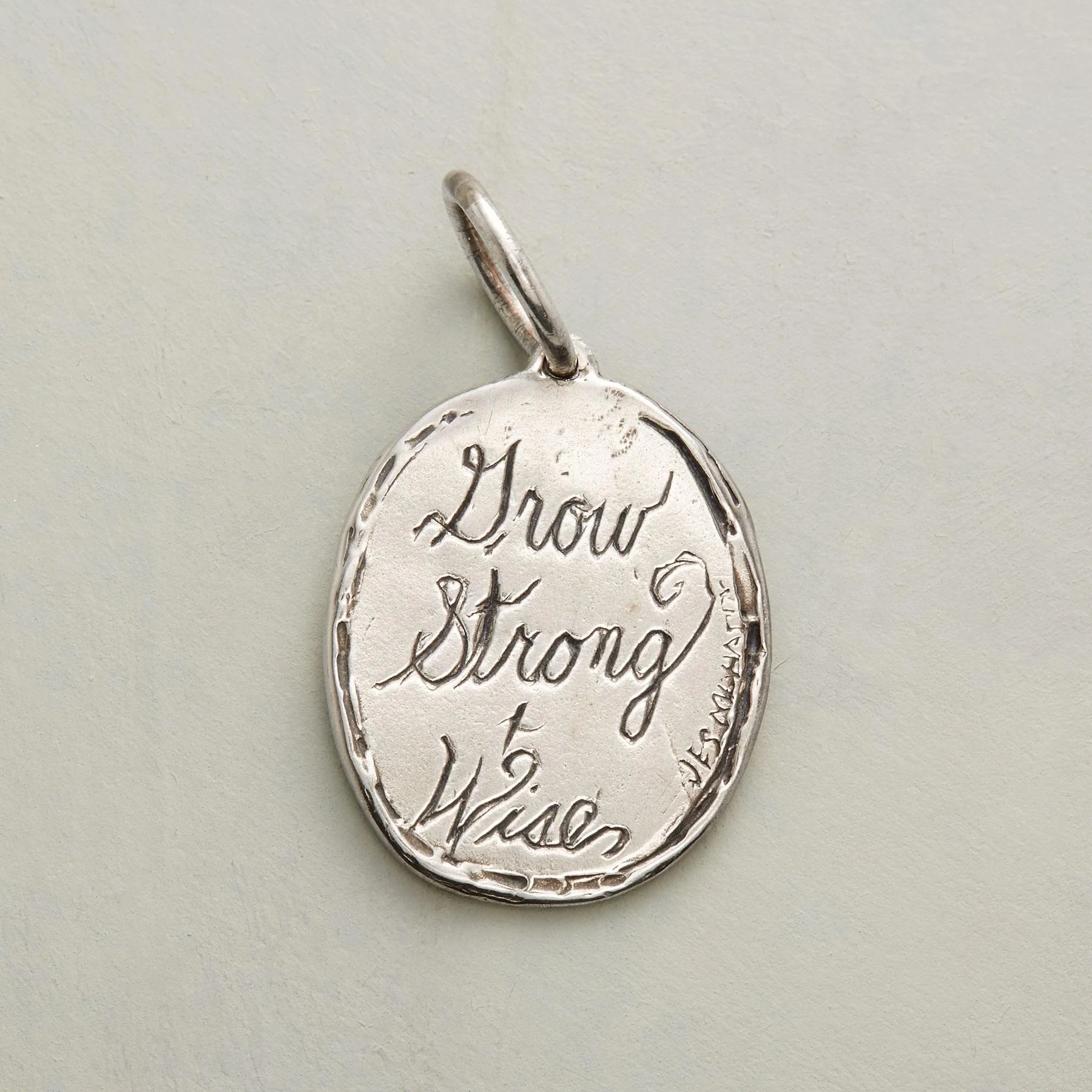 Sterling Silver Strong + Wise Charm
