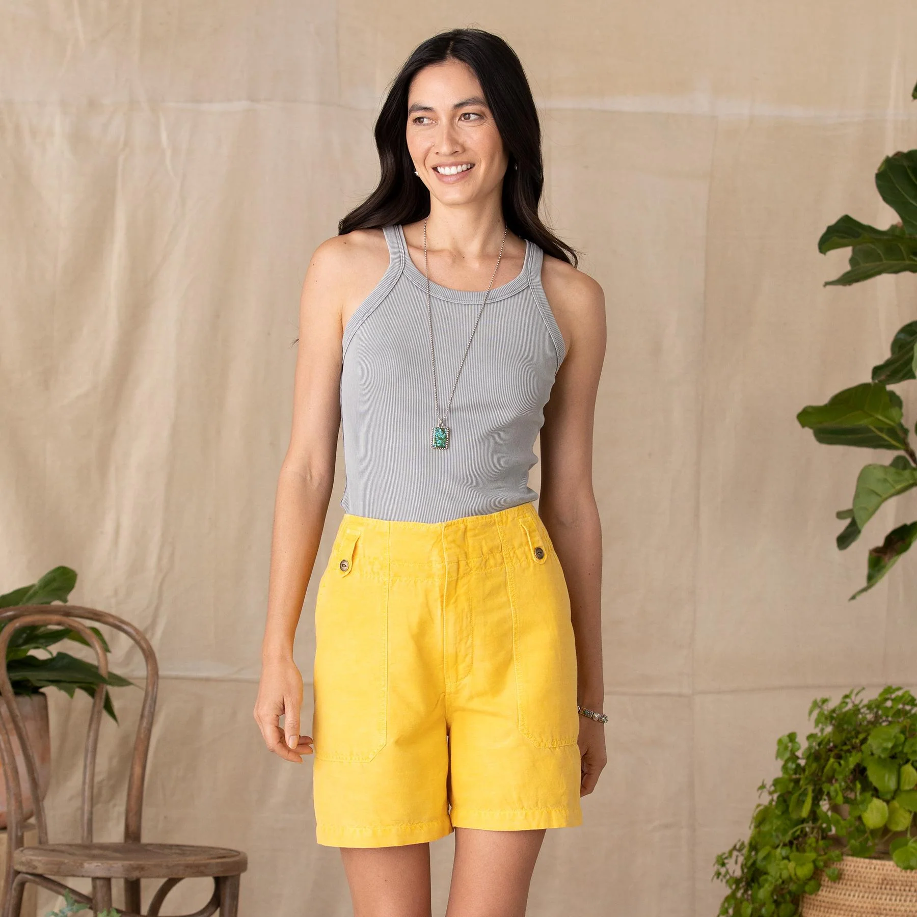 Mareesha Linen Shorts, Petite