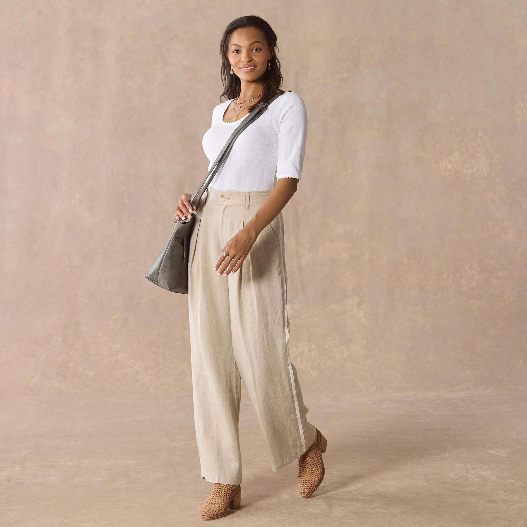 Perfect Pointelle 1/2 Sleeve Tee