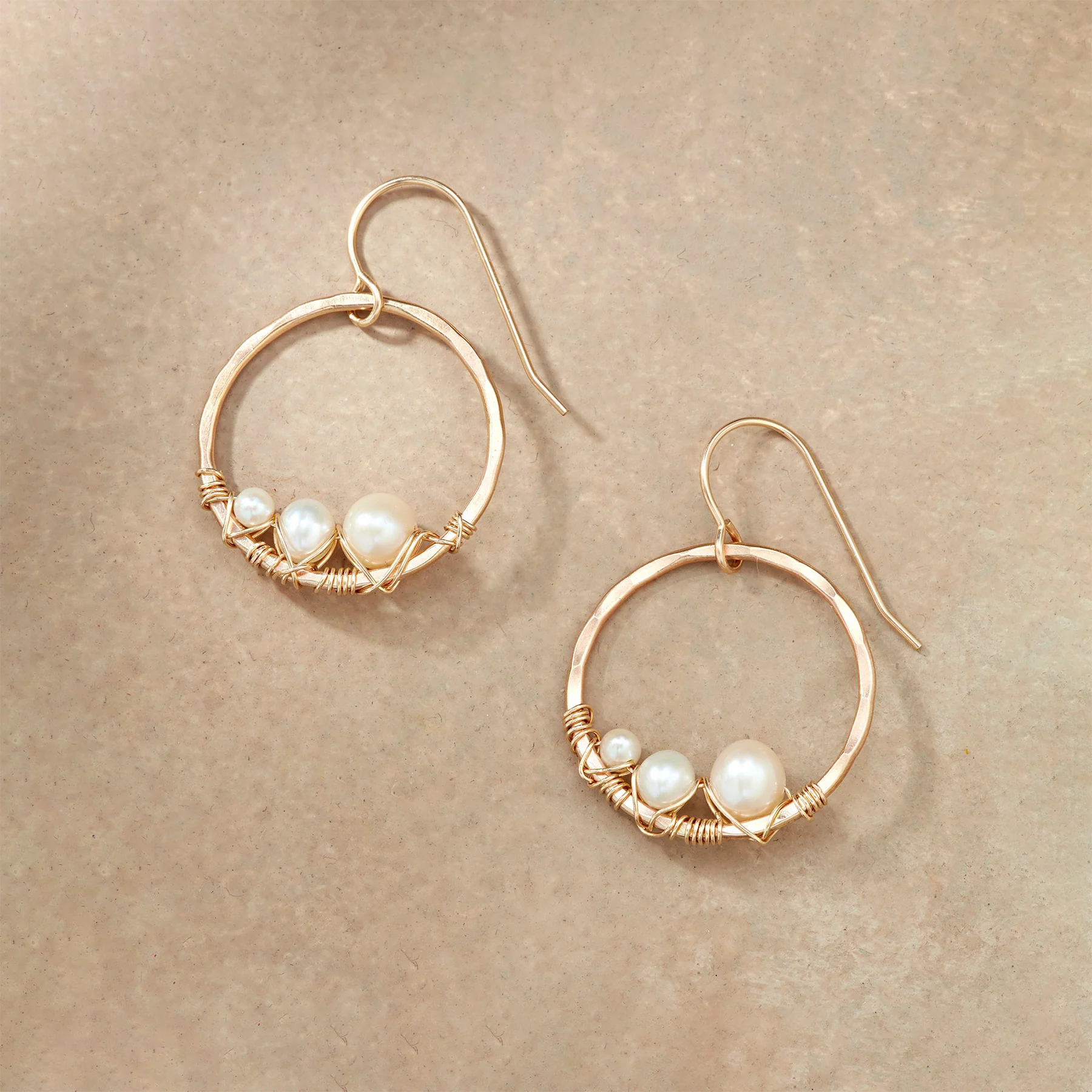 Cradled Pearl Earrings