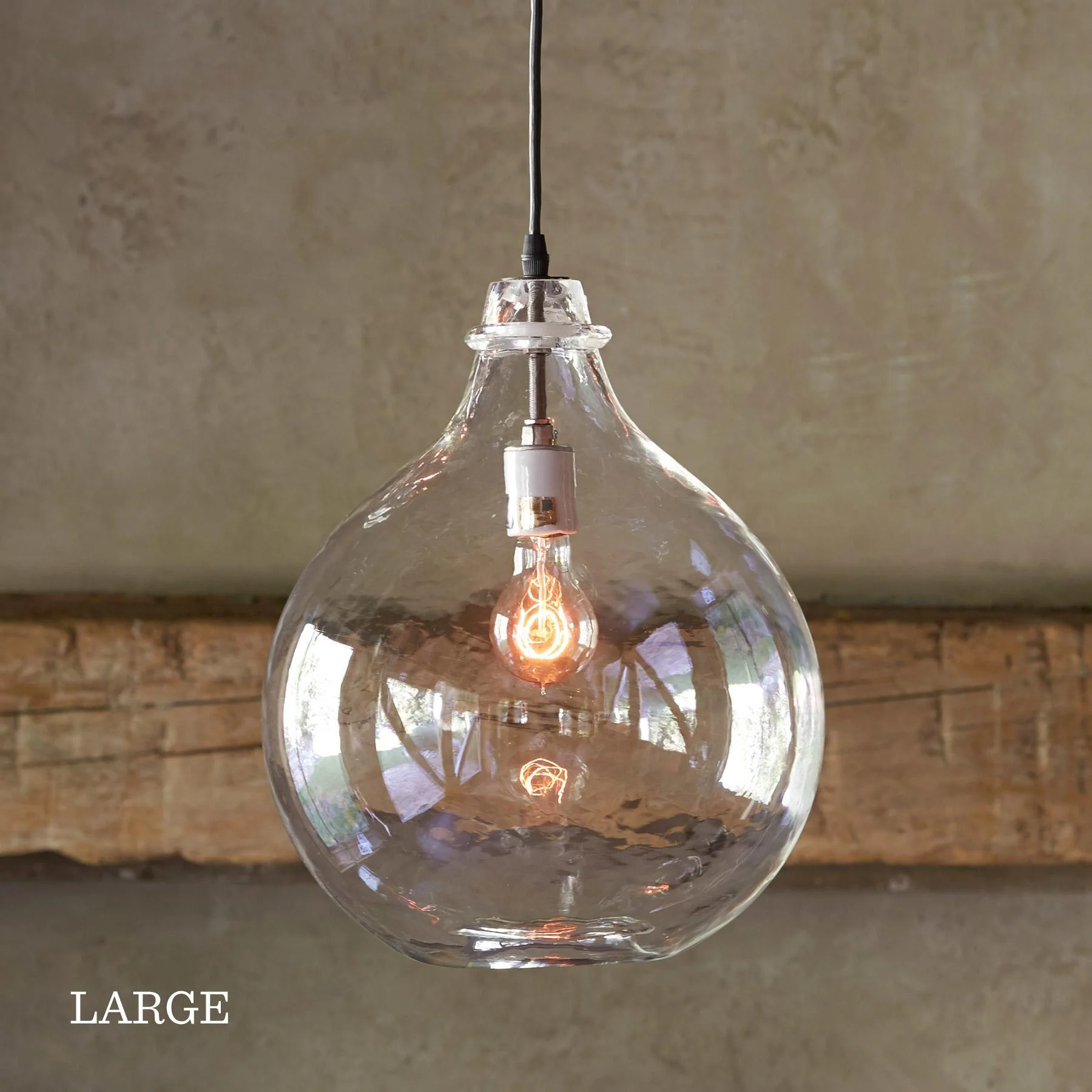 Salon Glass Demijohn Pendant Light