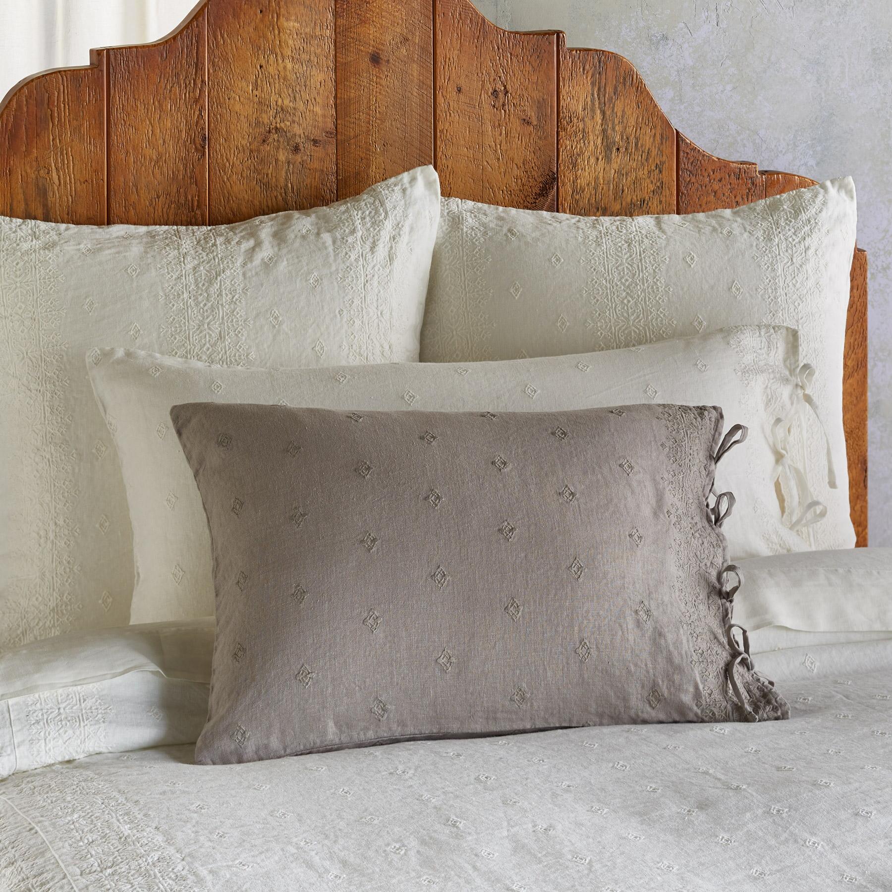 Gossamer Linen Embroidery Sham