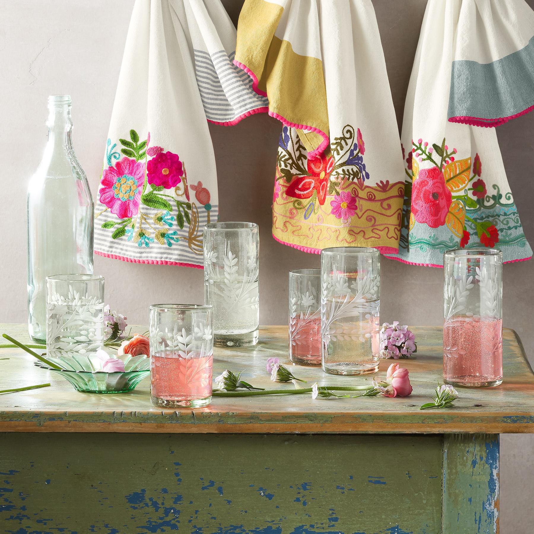 Maricela Etched Glasses Set