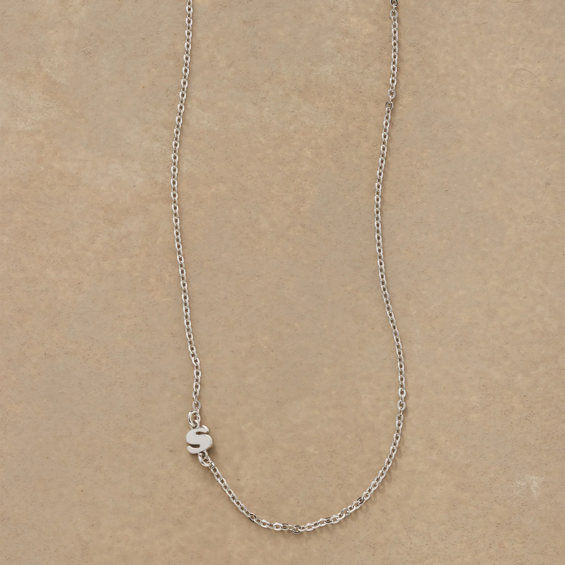 Silver Initial Spark Necklace