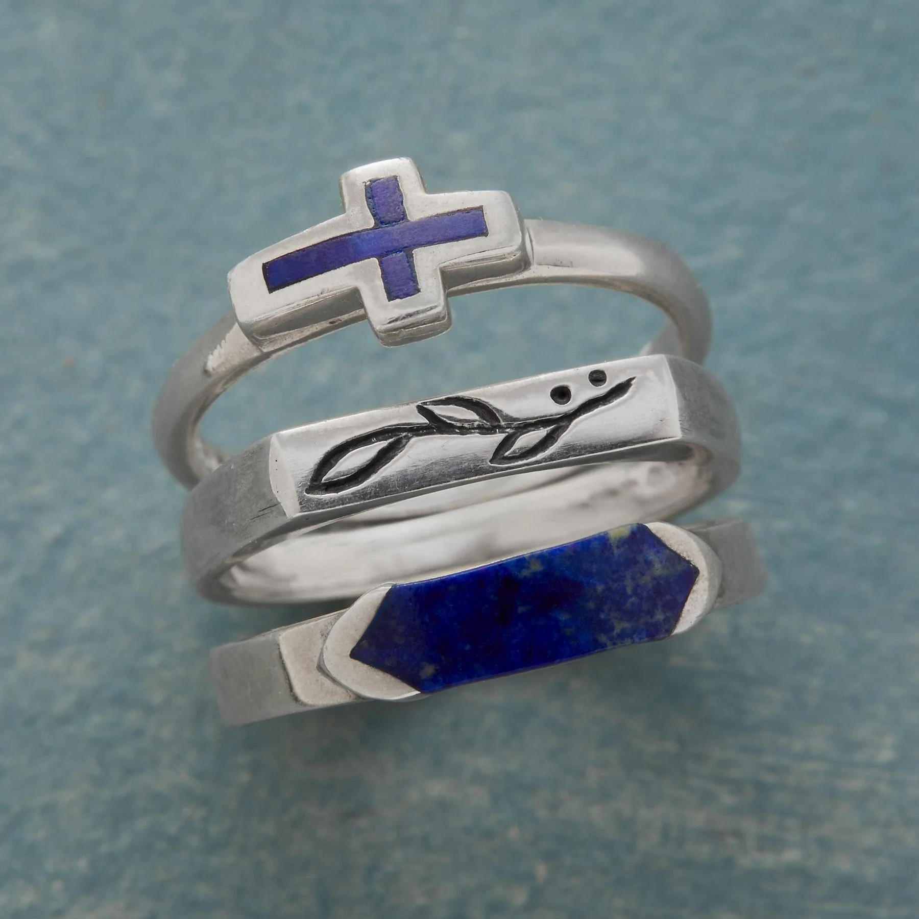 Faith Hope & Love Ring Set