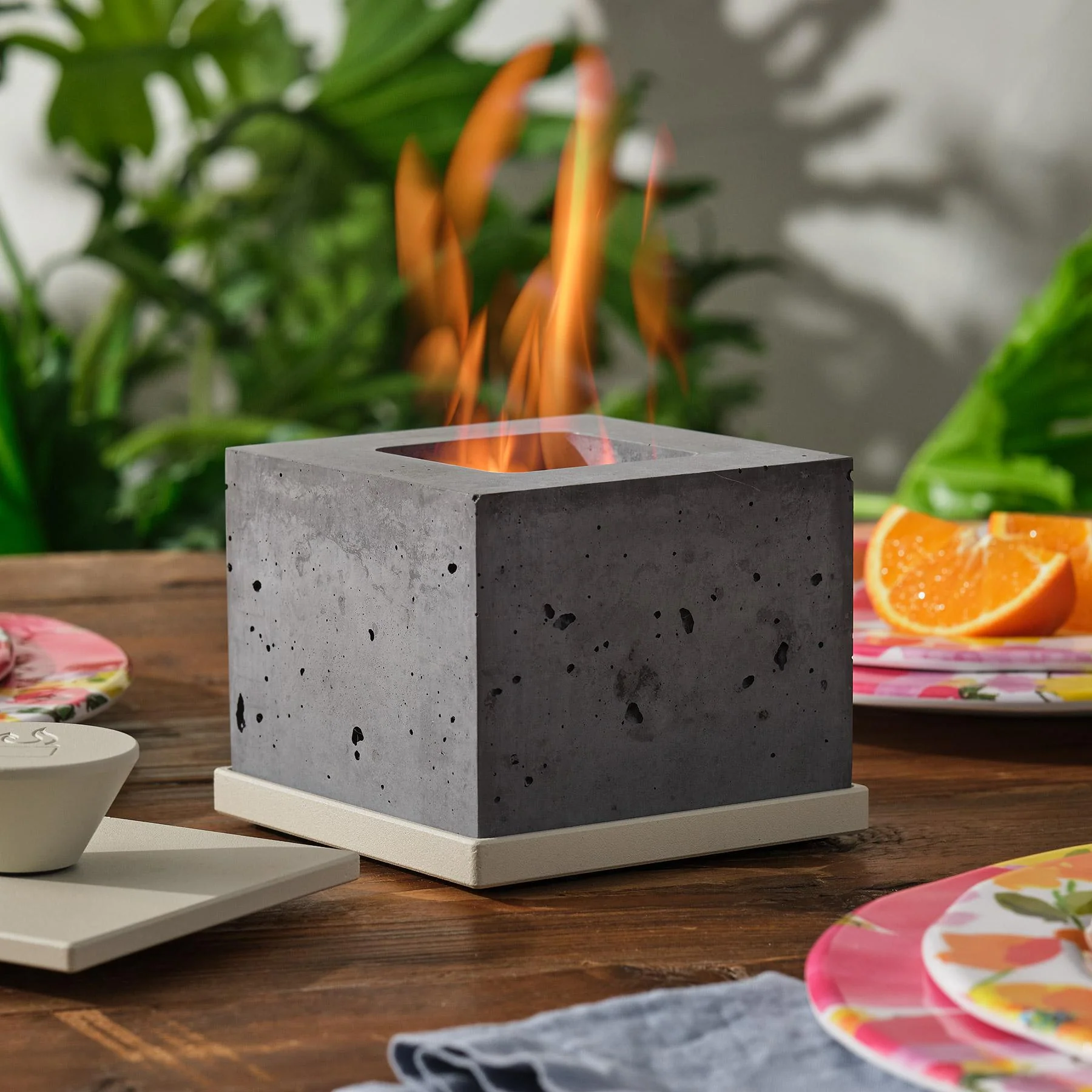 Personal Tabletop Fireplace - Square