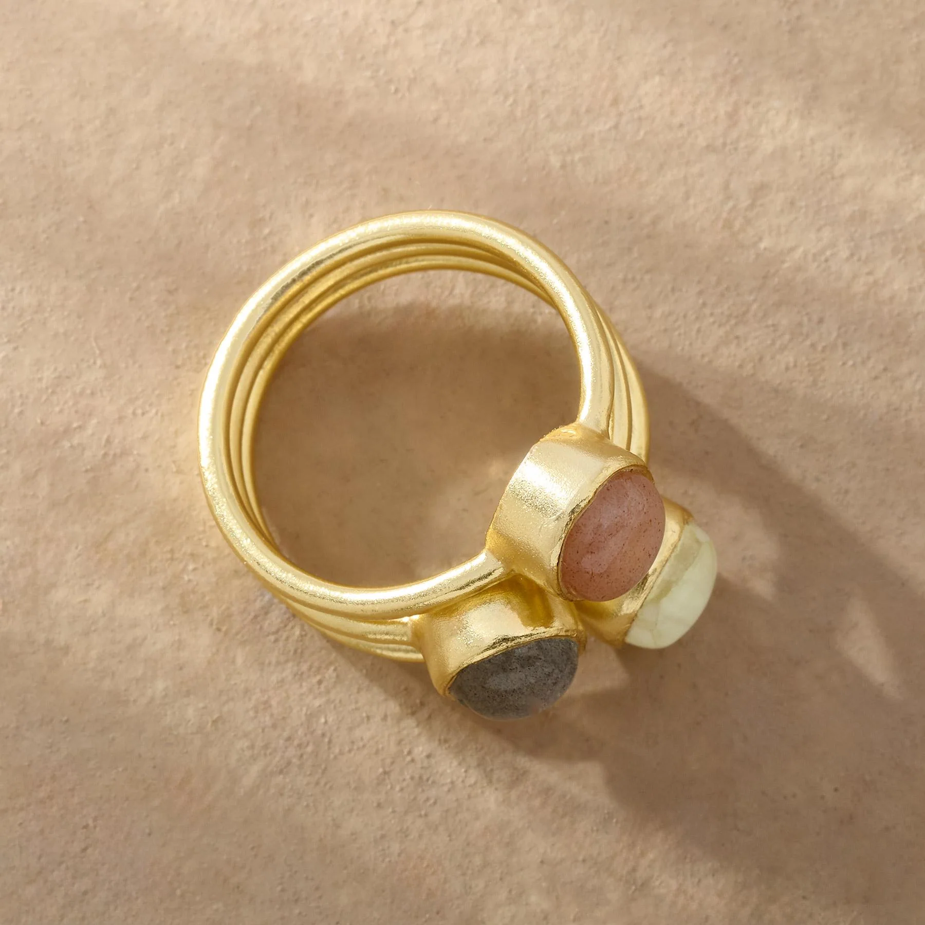 Triple Gemstone Ring