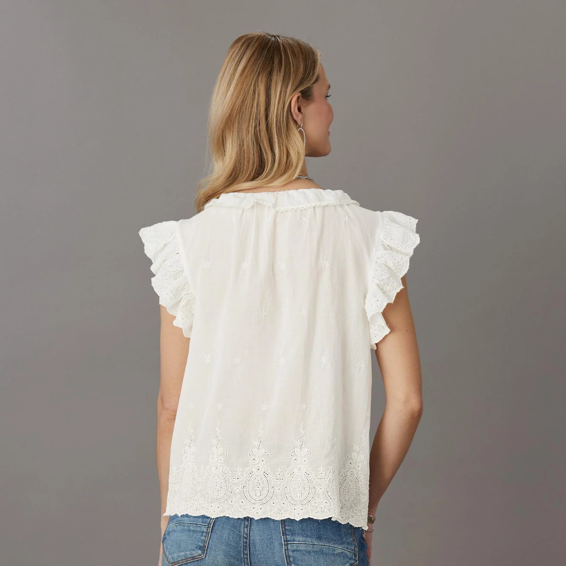 Maria Ruffle Top, Petite