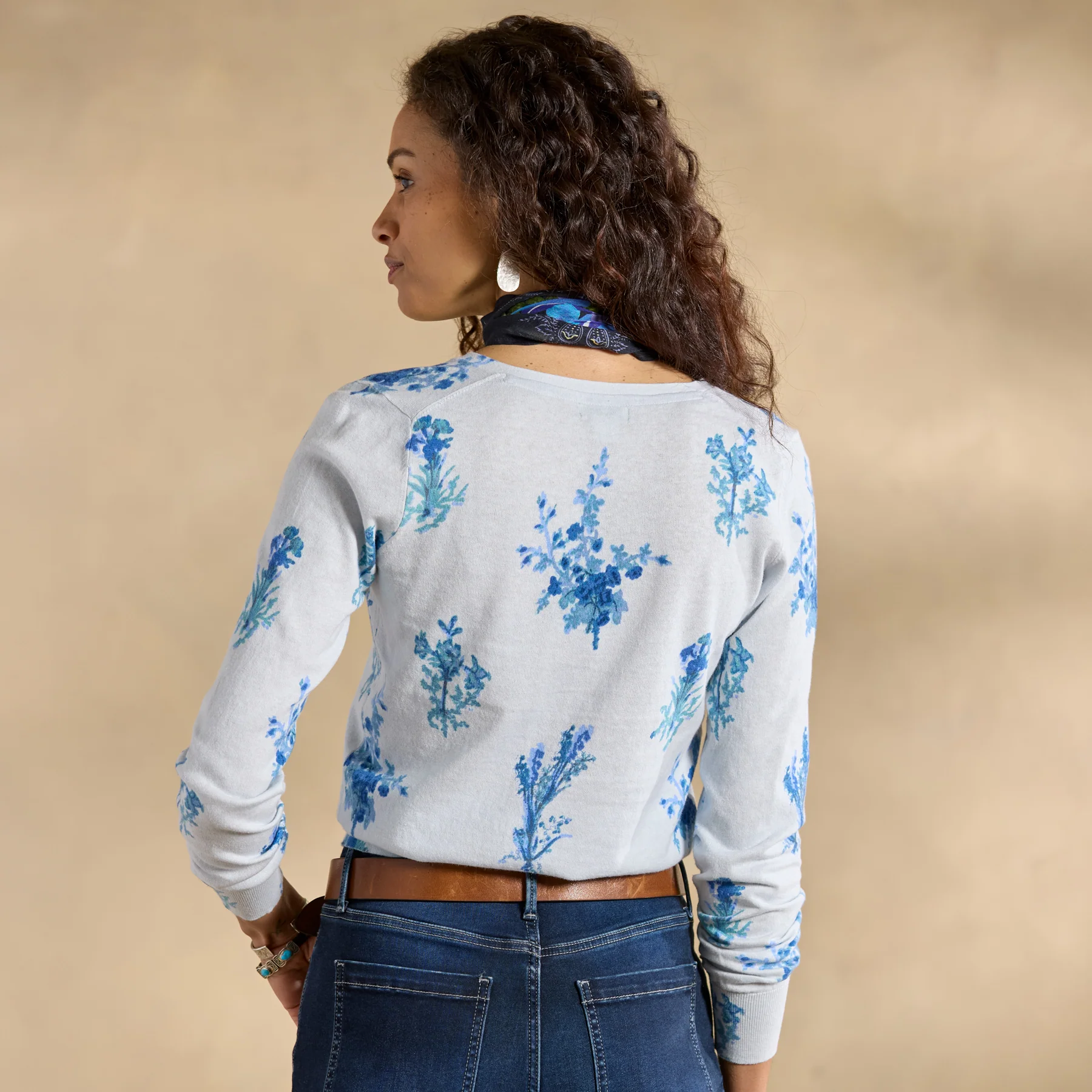 Larkspur Floral Cardigan, Petite