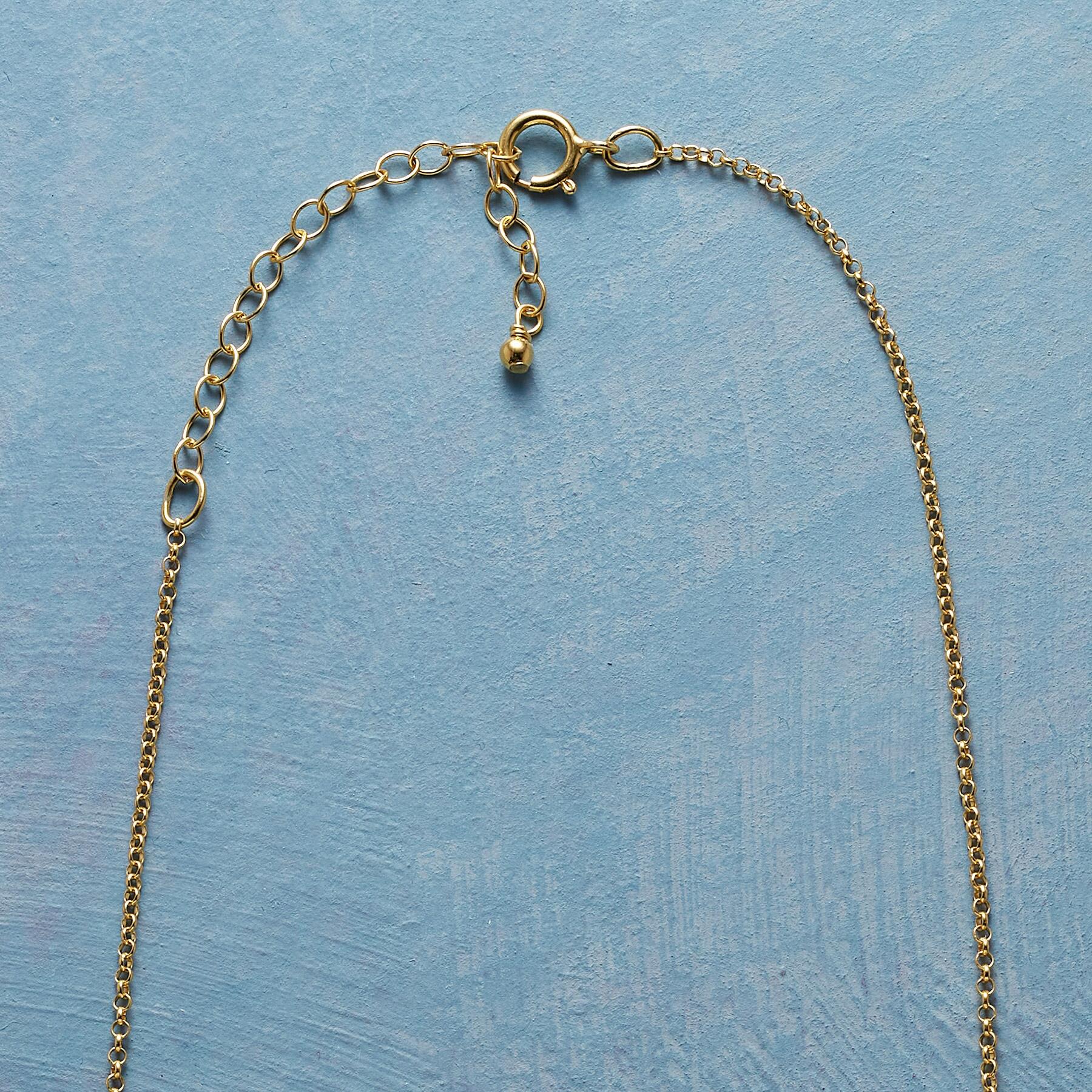 Gold Cross Across Necklace