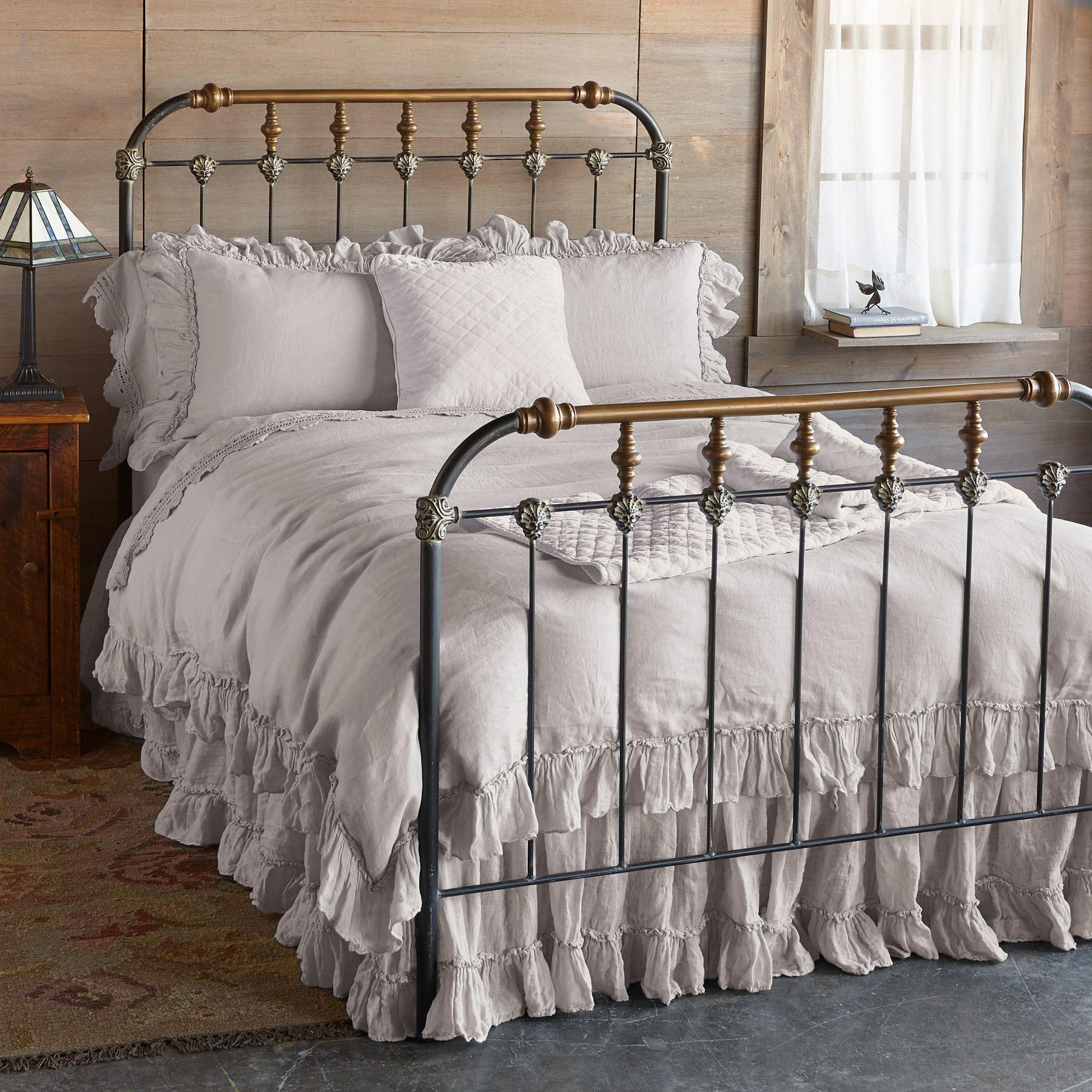 Gossamer Linen Ruffle Duvet Cover