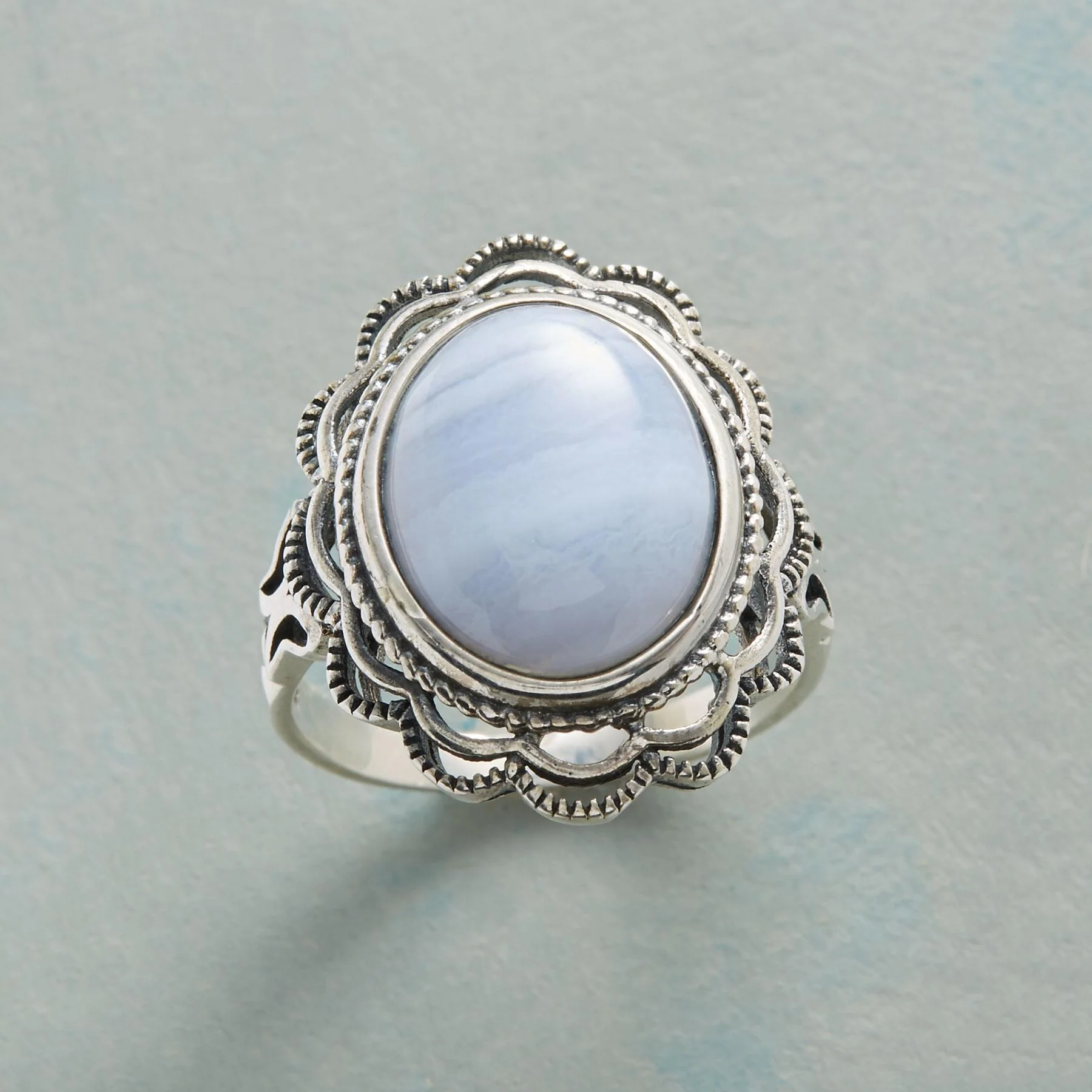 Lacy Agate Ring