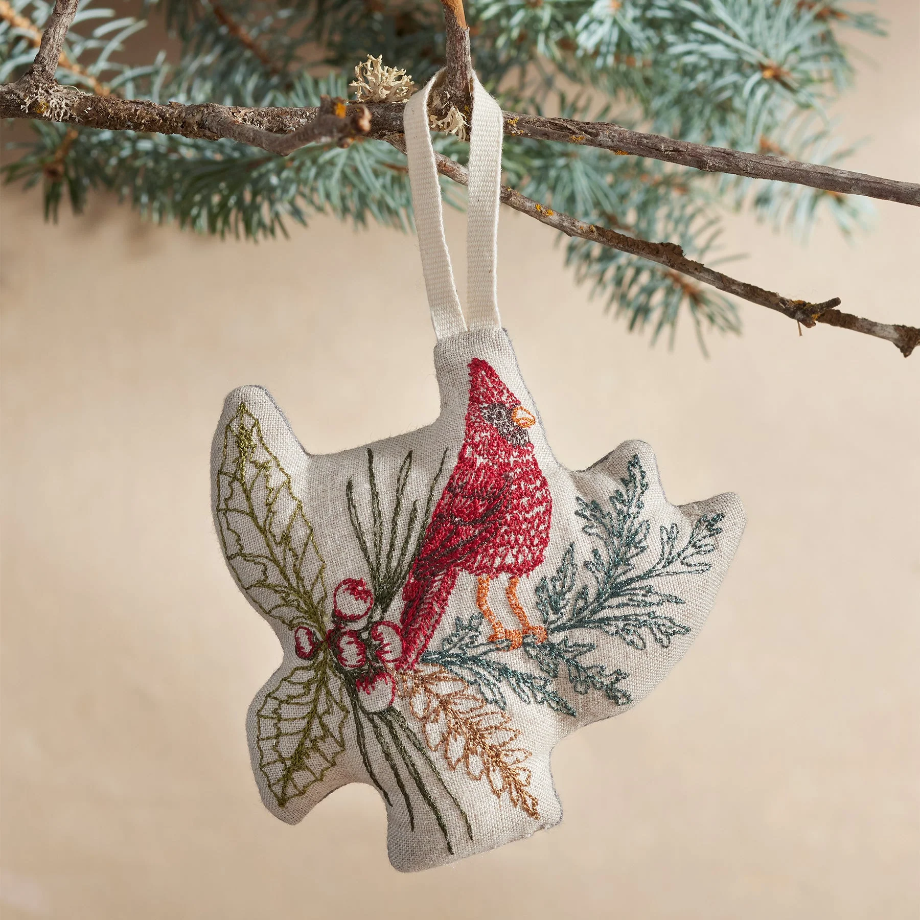 Perched Cardinal Ornament