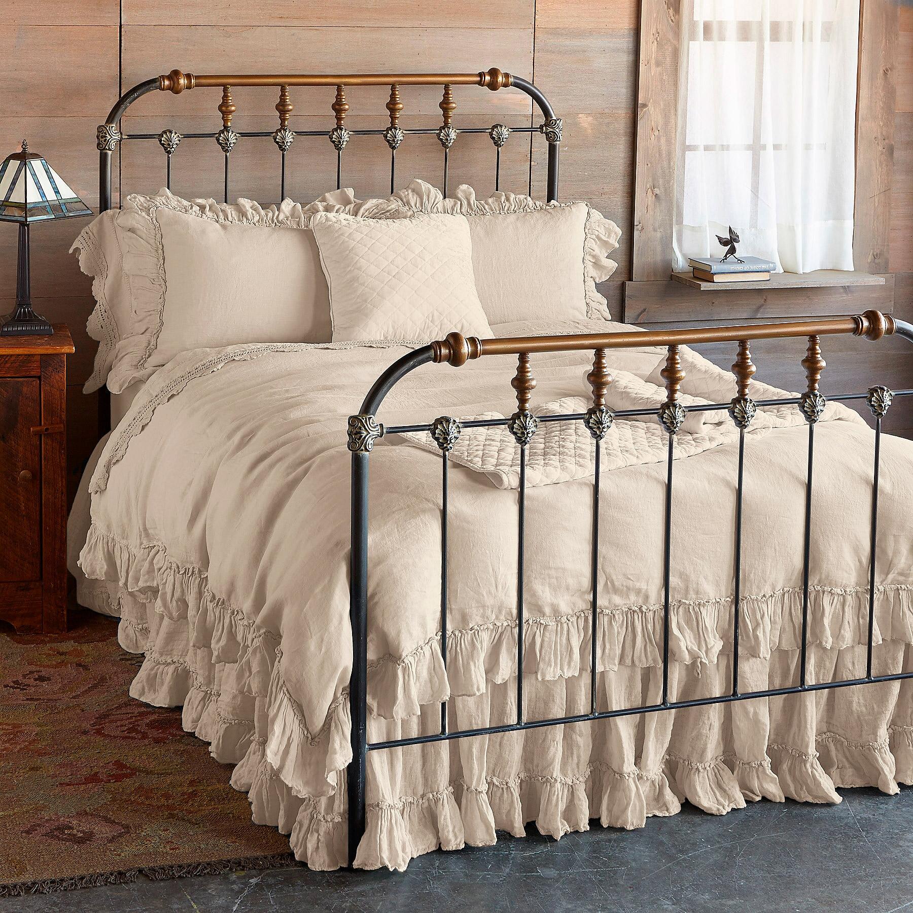 Gossamer Linen Ruffle Duvet Cover