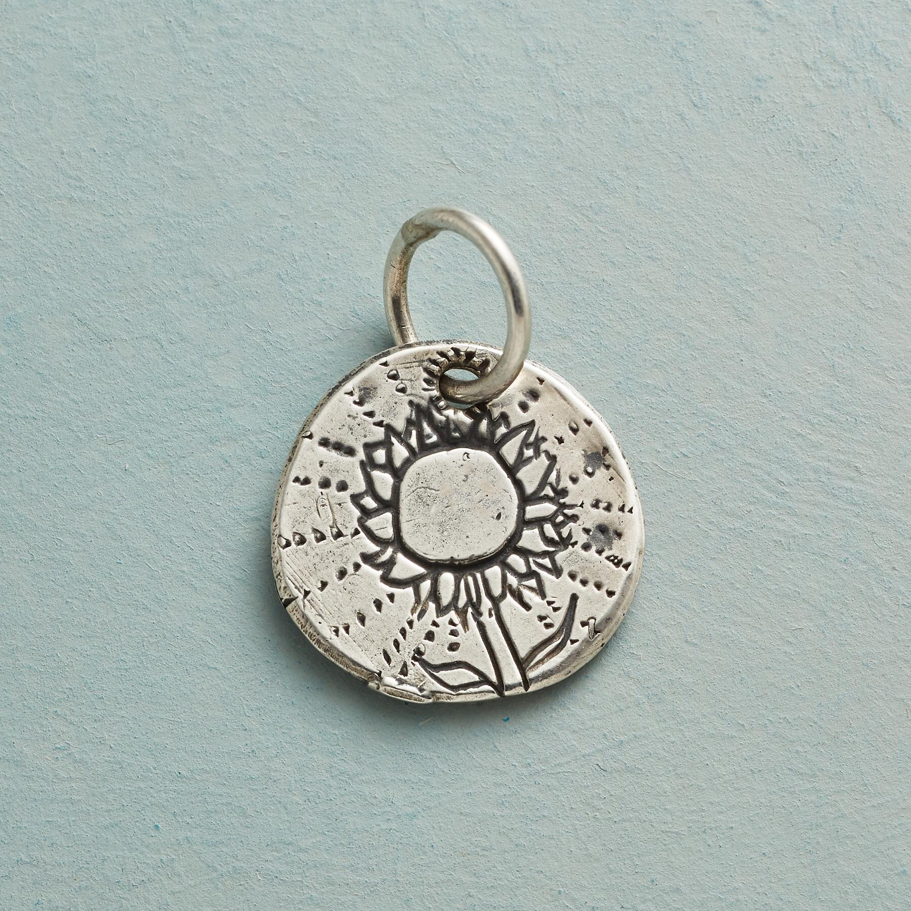 Sterling Silver Sunflower Charm