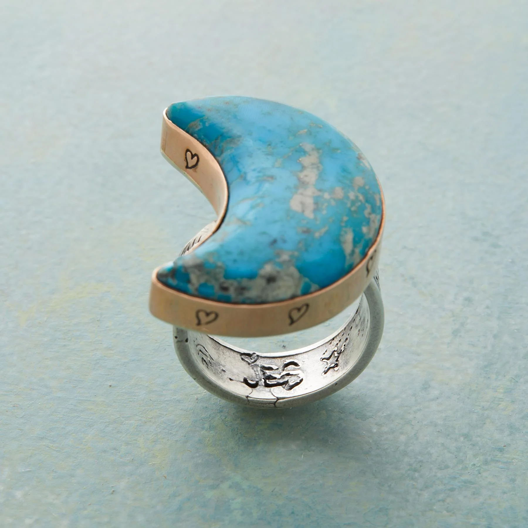 Turquoise Moon Ring