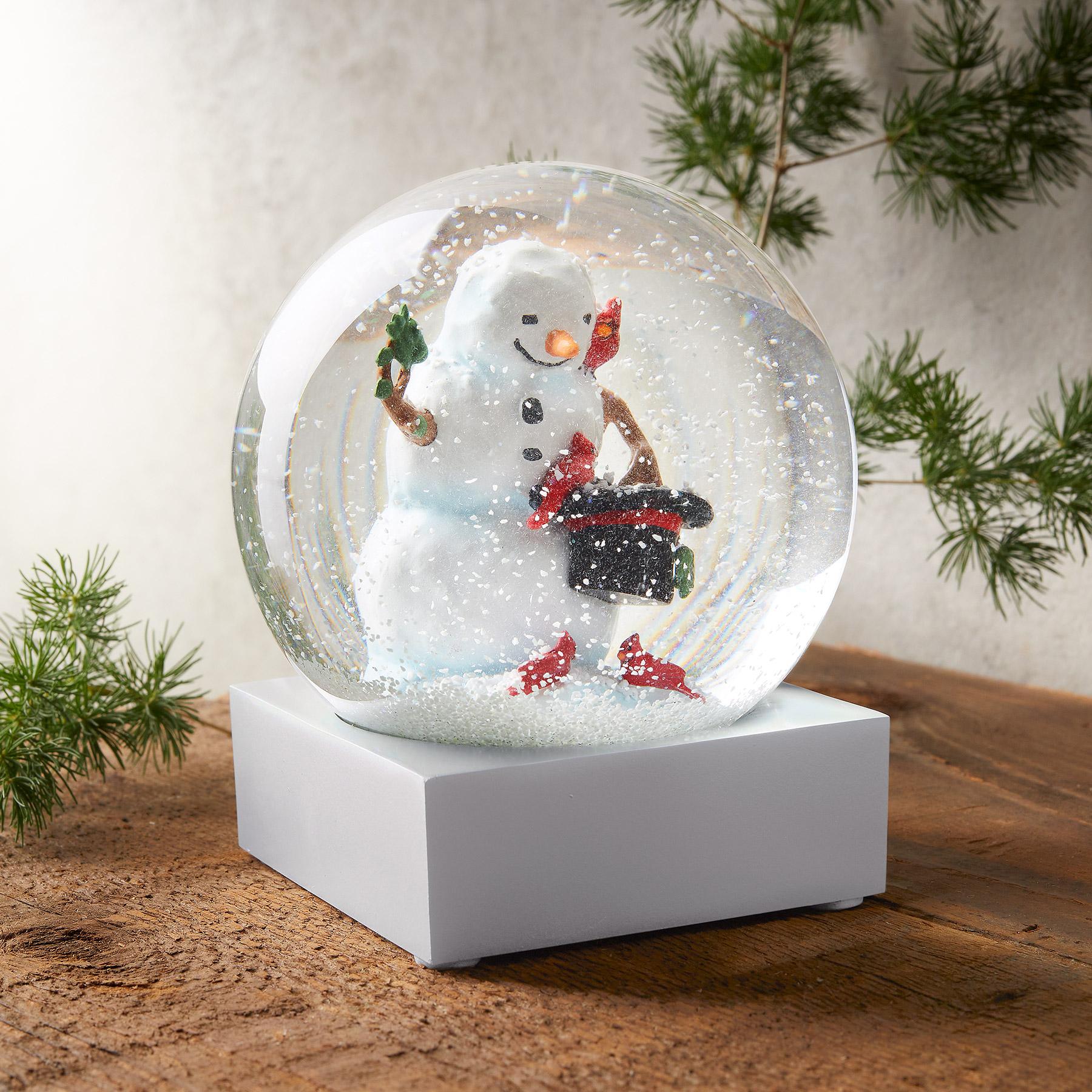 Birdloving Snowman Snow Globe