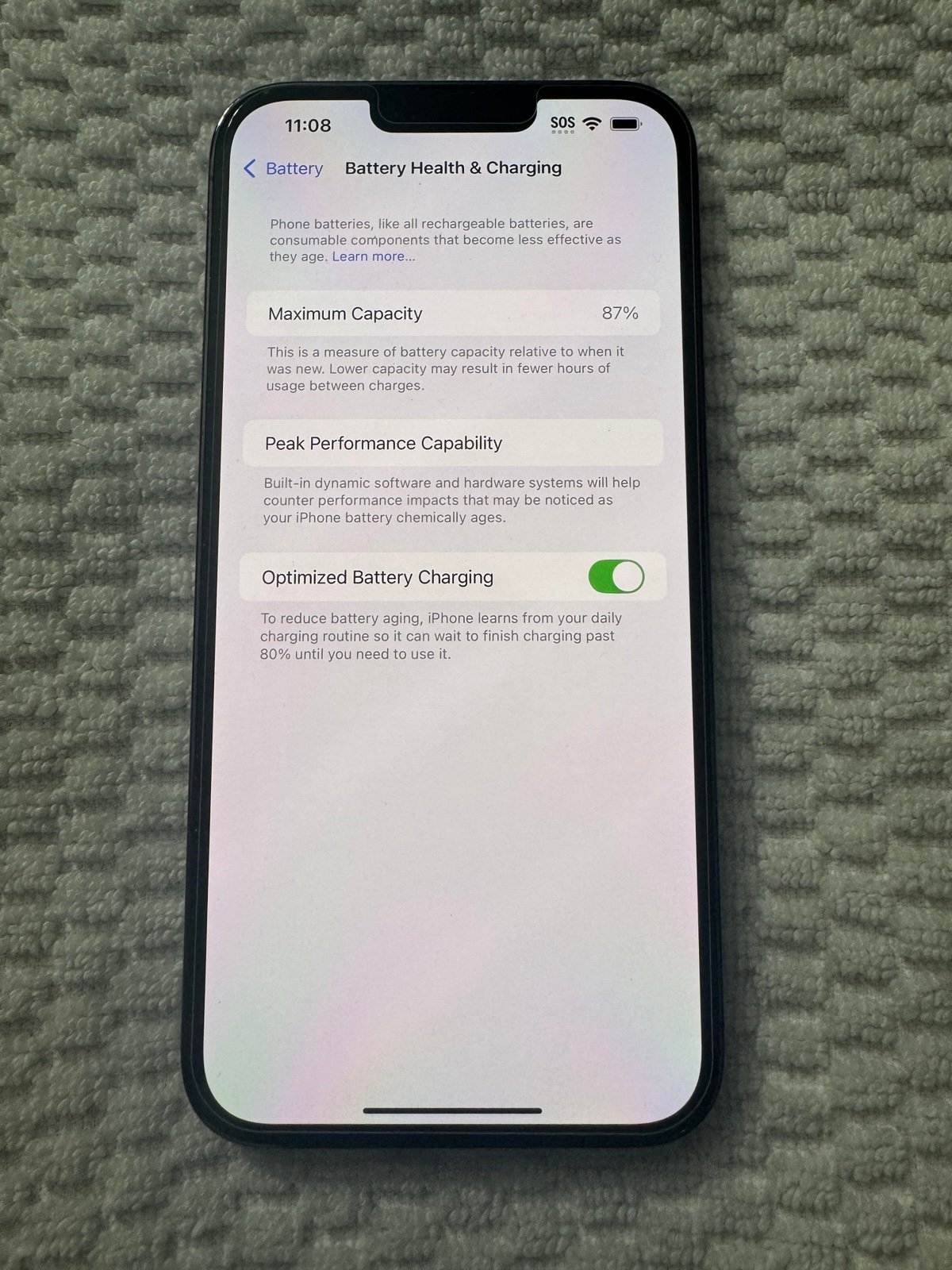 Apple iPhone 13 Pro Max 128 GB in Graphite Unlocked 1O35 - Xoxmos
$120.80